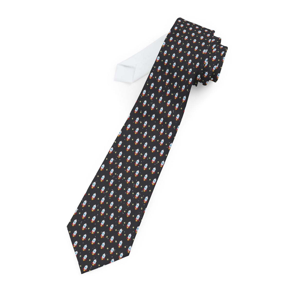 Alliata Satin Edition - Black Pixel Rocket Tie