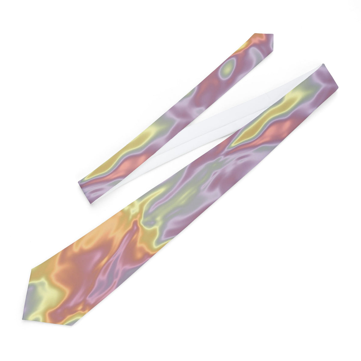 Wachtmeister Satin Edition - Champagne & Rose Iridescent Swirl Tie