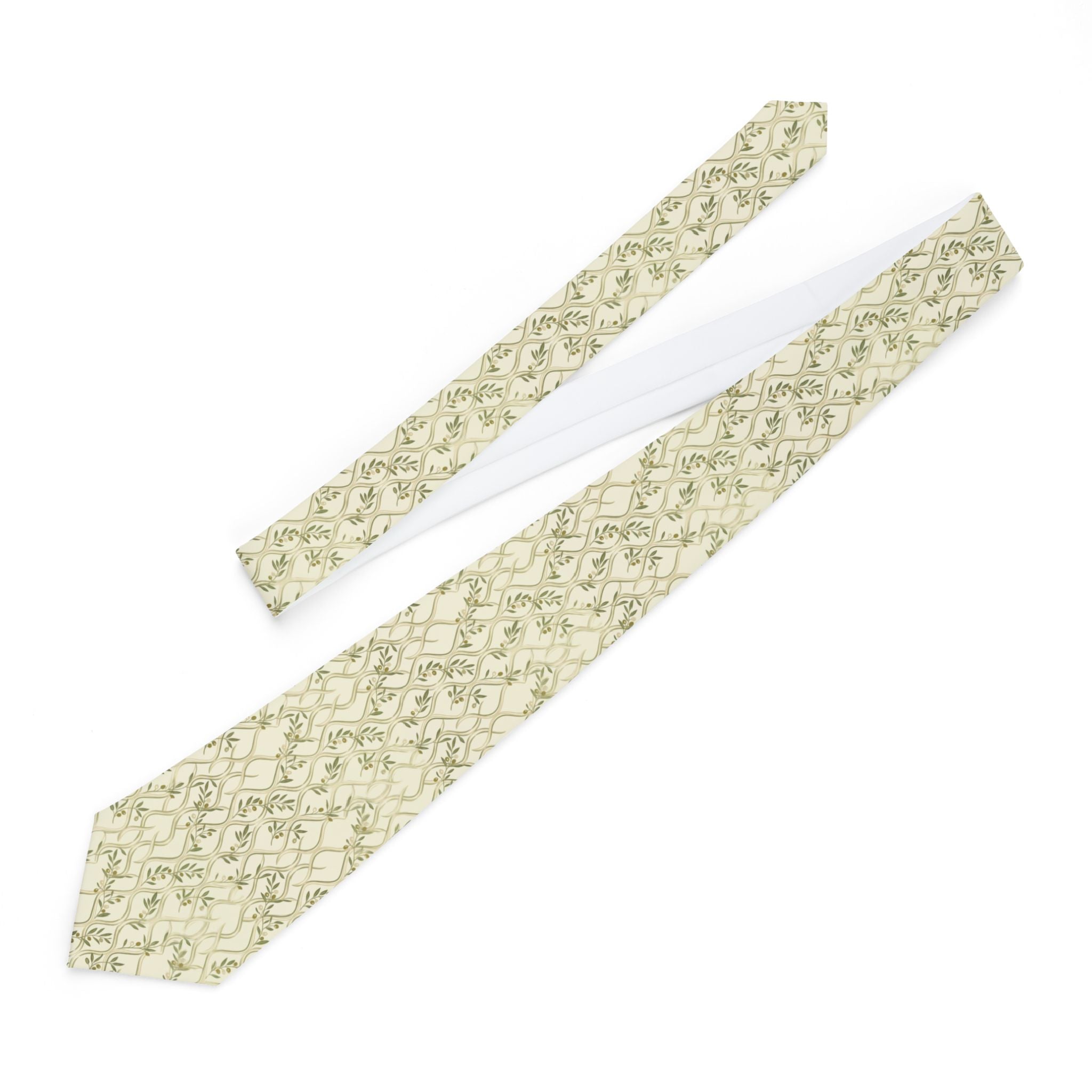 Verdanne Talisman Tie - Olive Vine Trellis