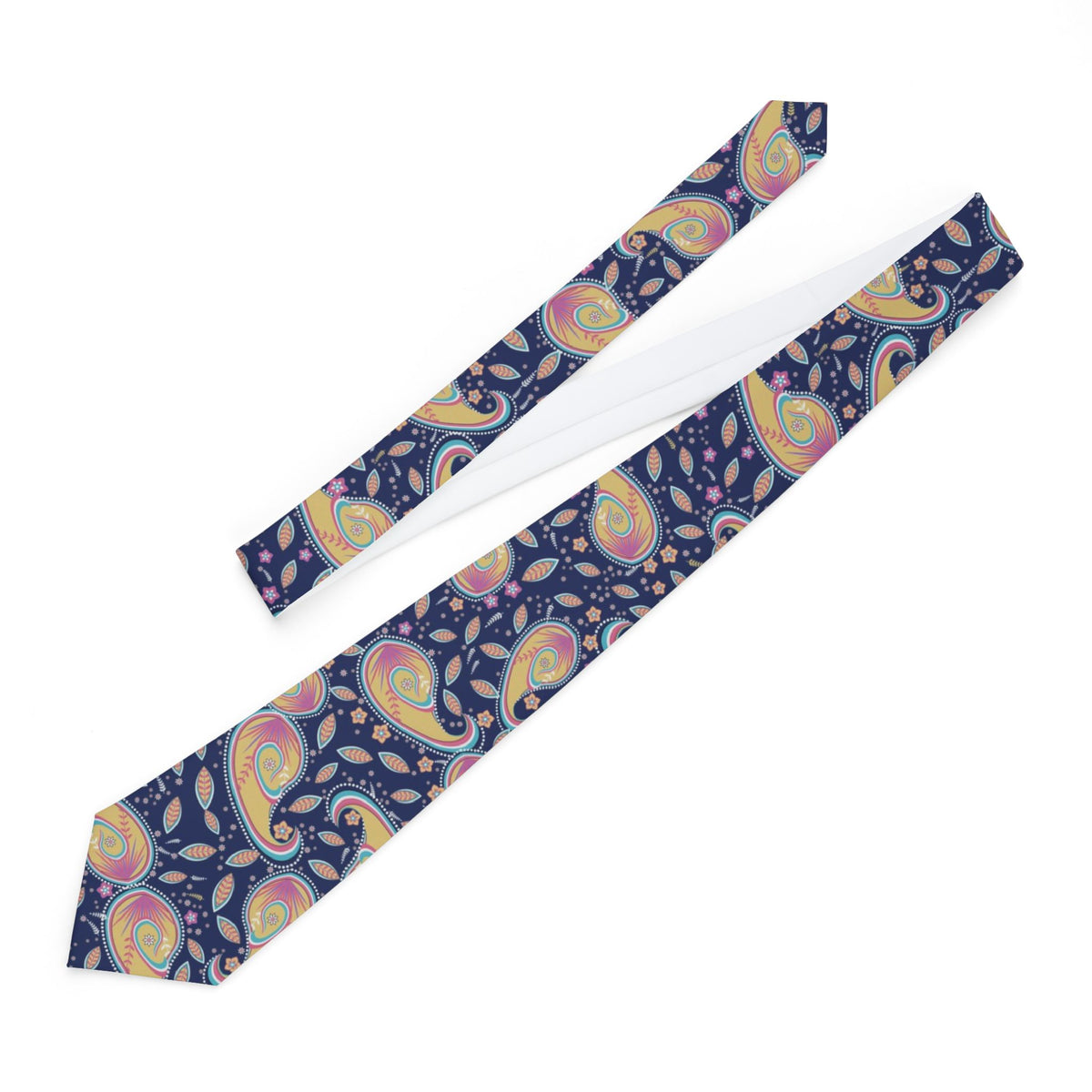 Zichy Satin Edition - Midnight & Rose Fern Paisley Tie