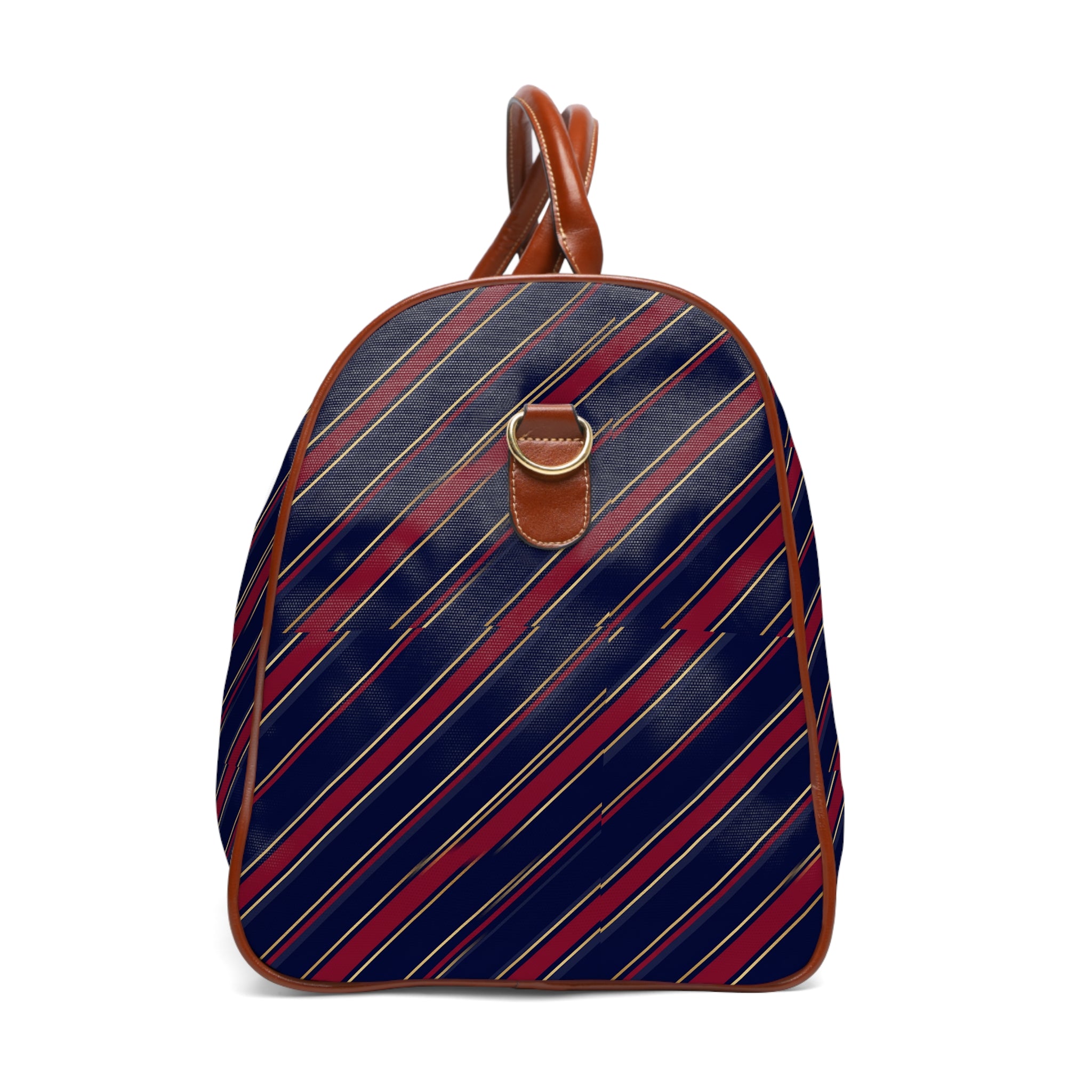 Cormeilles - Navy Burgundy Club Stripe Travel Bag