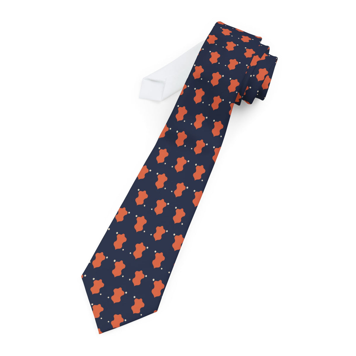 Schwarzenberg Talisman Tie - Leaf Cutout Coral