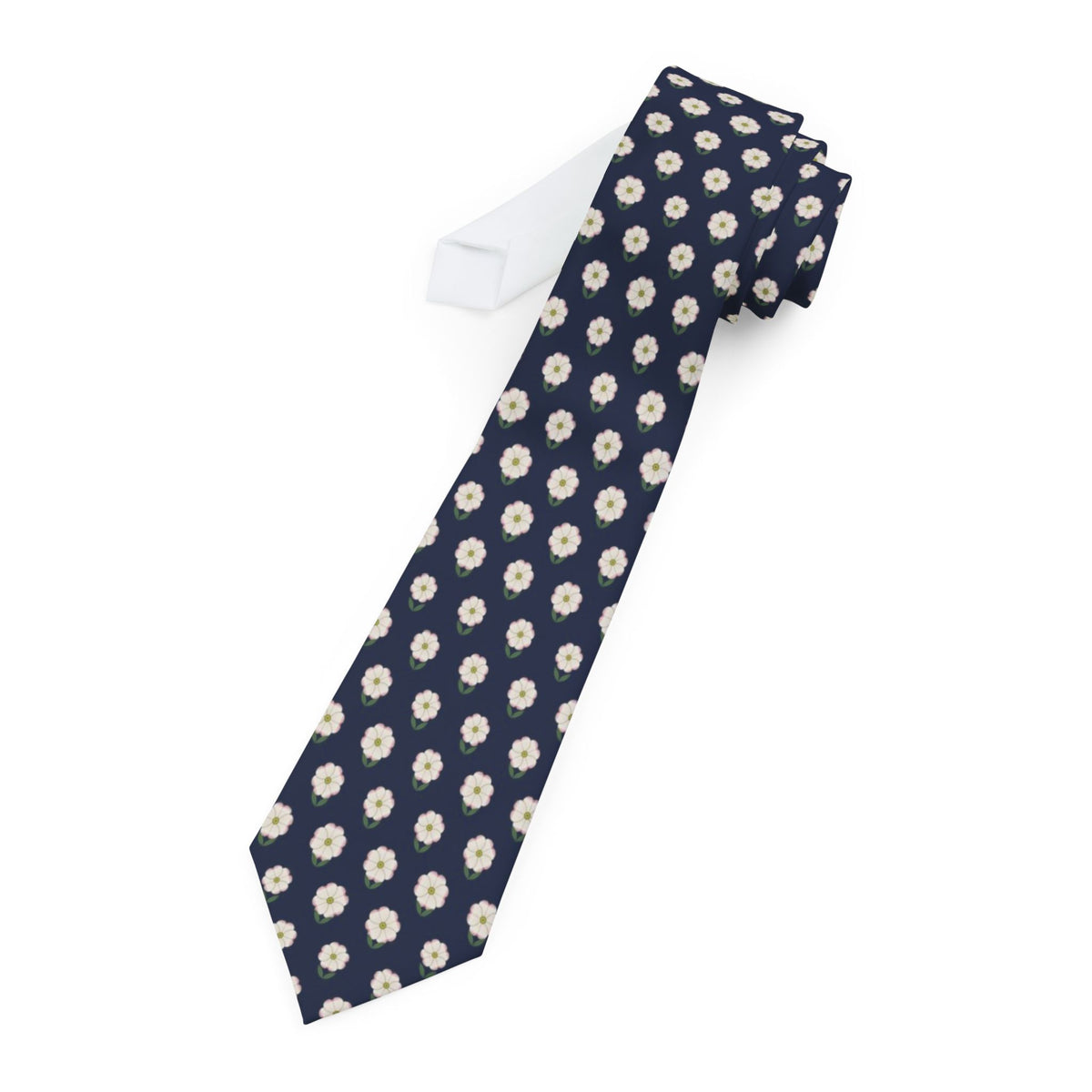 Rosenstolpe Satin Edition - Navy Dogwood Blossom Tie