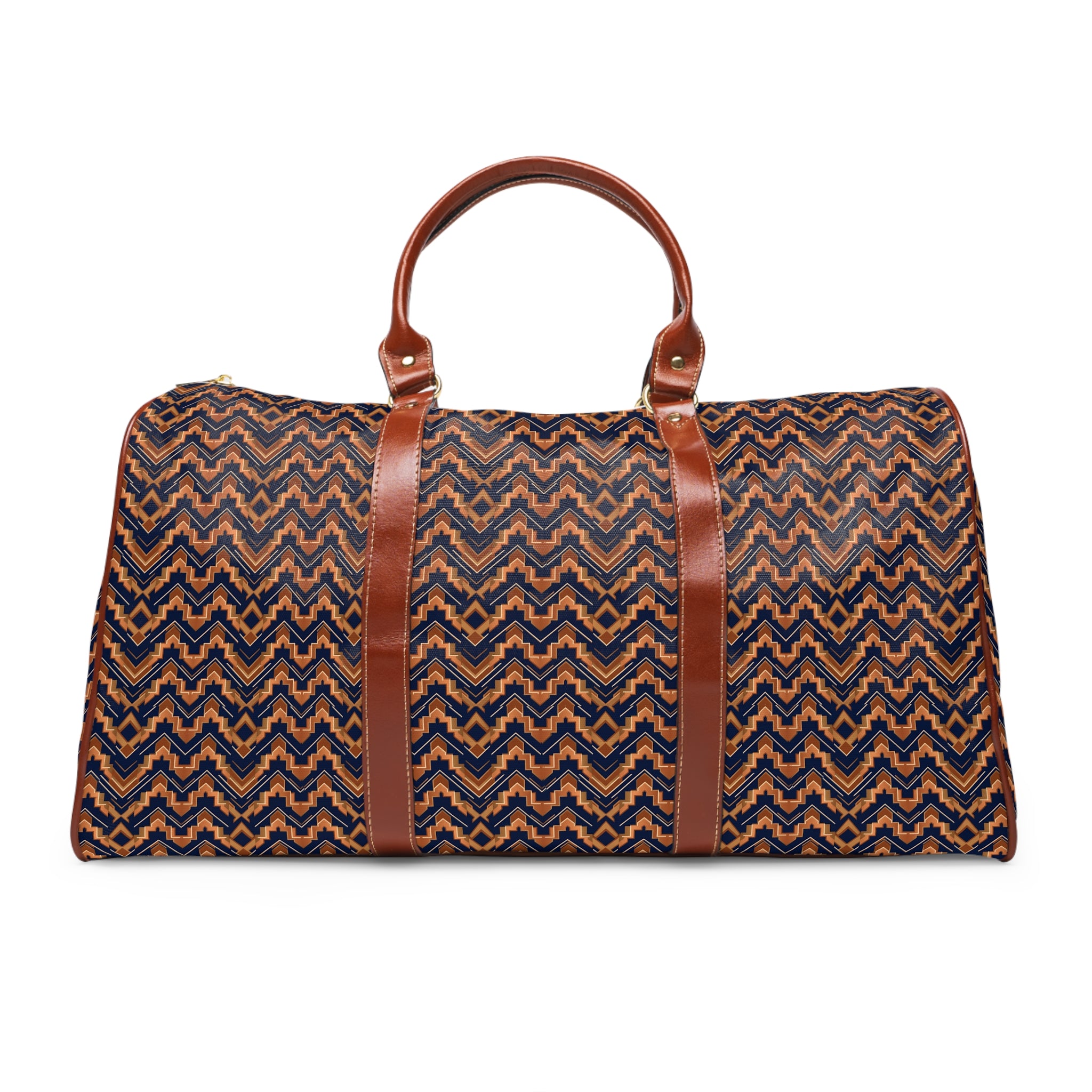 Brioude - Copper Deco Chevron Travel Bag
