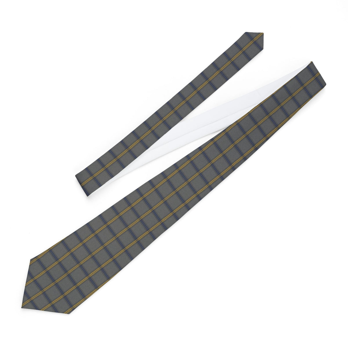 Törnflycht Satin Edition - Grey & Gold Deerstalker Check Tie