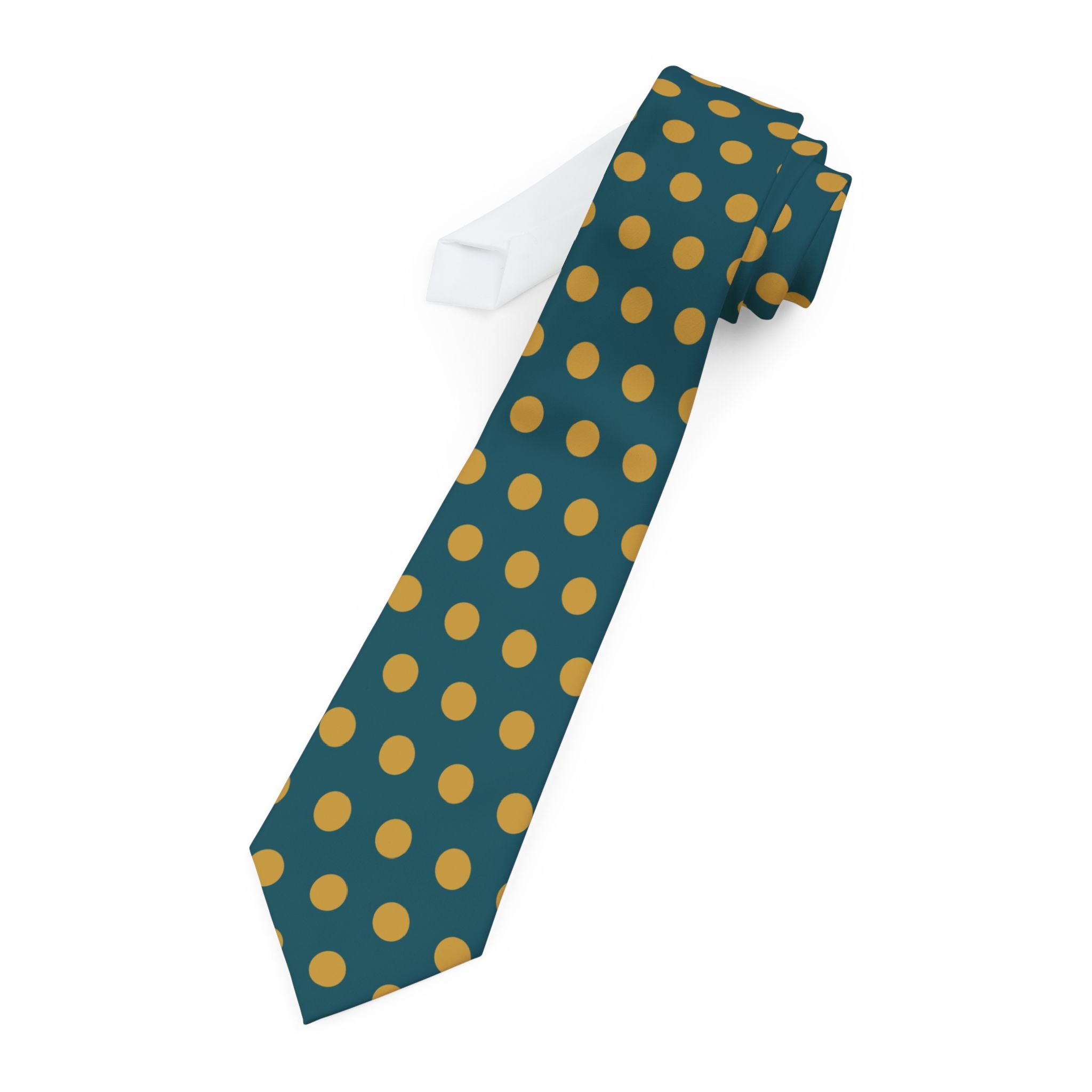 Ravello Talisman Tie - Teal Gold Bold Dot