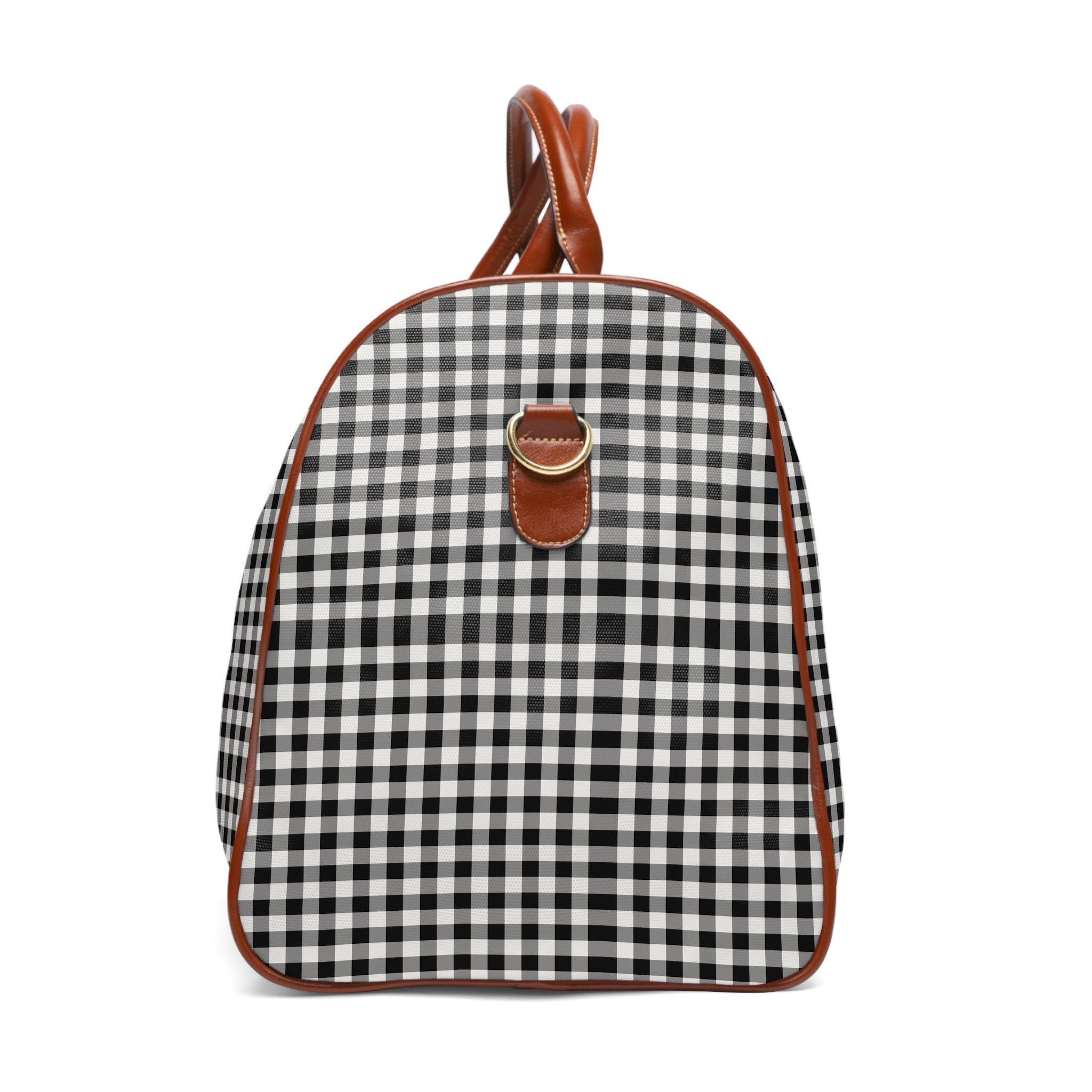 Roubion - Black White Gingham Travel Bag