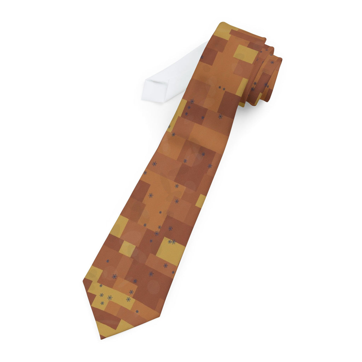 Lange Satin Edition - Rust & Saffron Kantha Stitch Tie