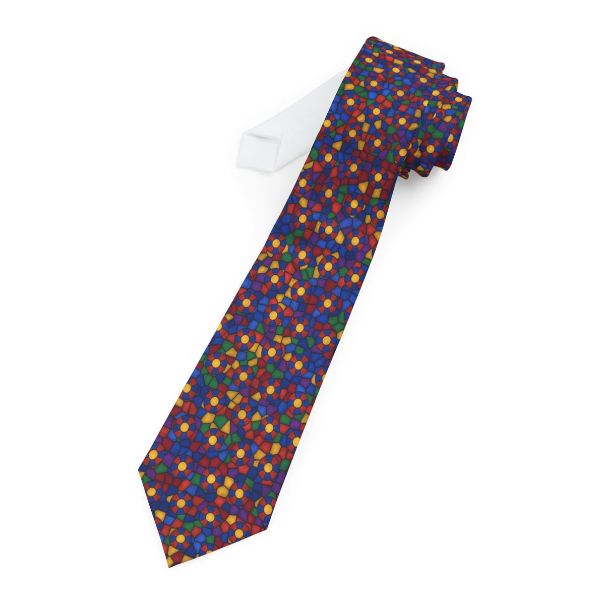 Krabbe Satin Edition - Sapphire & Ruby Stained Glass Tie