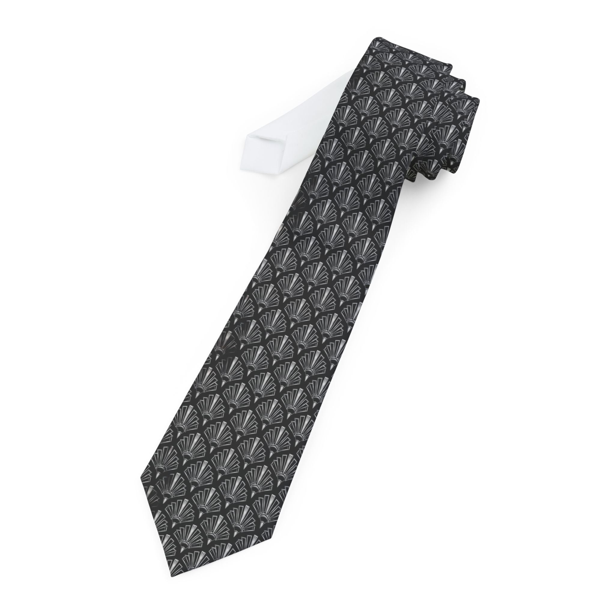Figari Talisman Tie - Silver Deco Sunburst