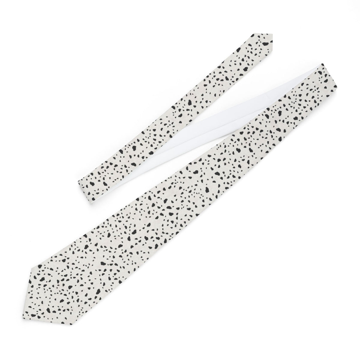 Munthe Satin Edition - White & Black Dalmatian Spot Tie
