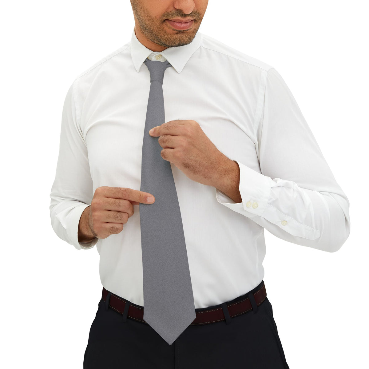 Coglio Talisman Tie - Heather Gray Flannel Melange