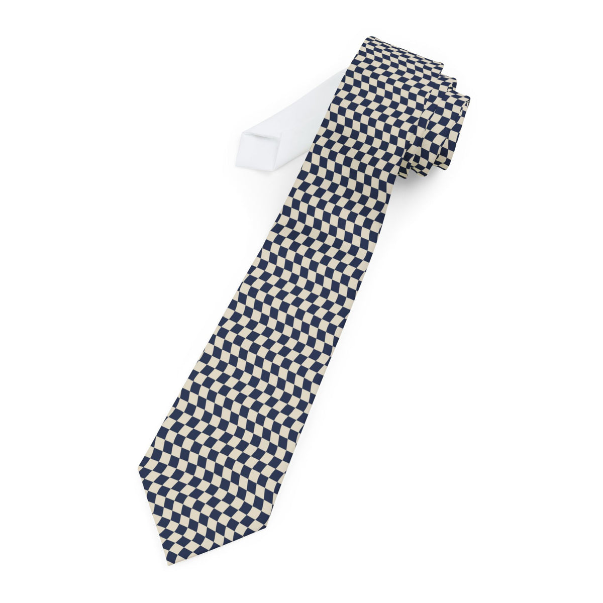 Bulle Talisman Tie - Op Art Wavy Checker