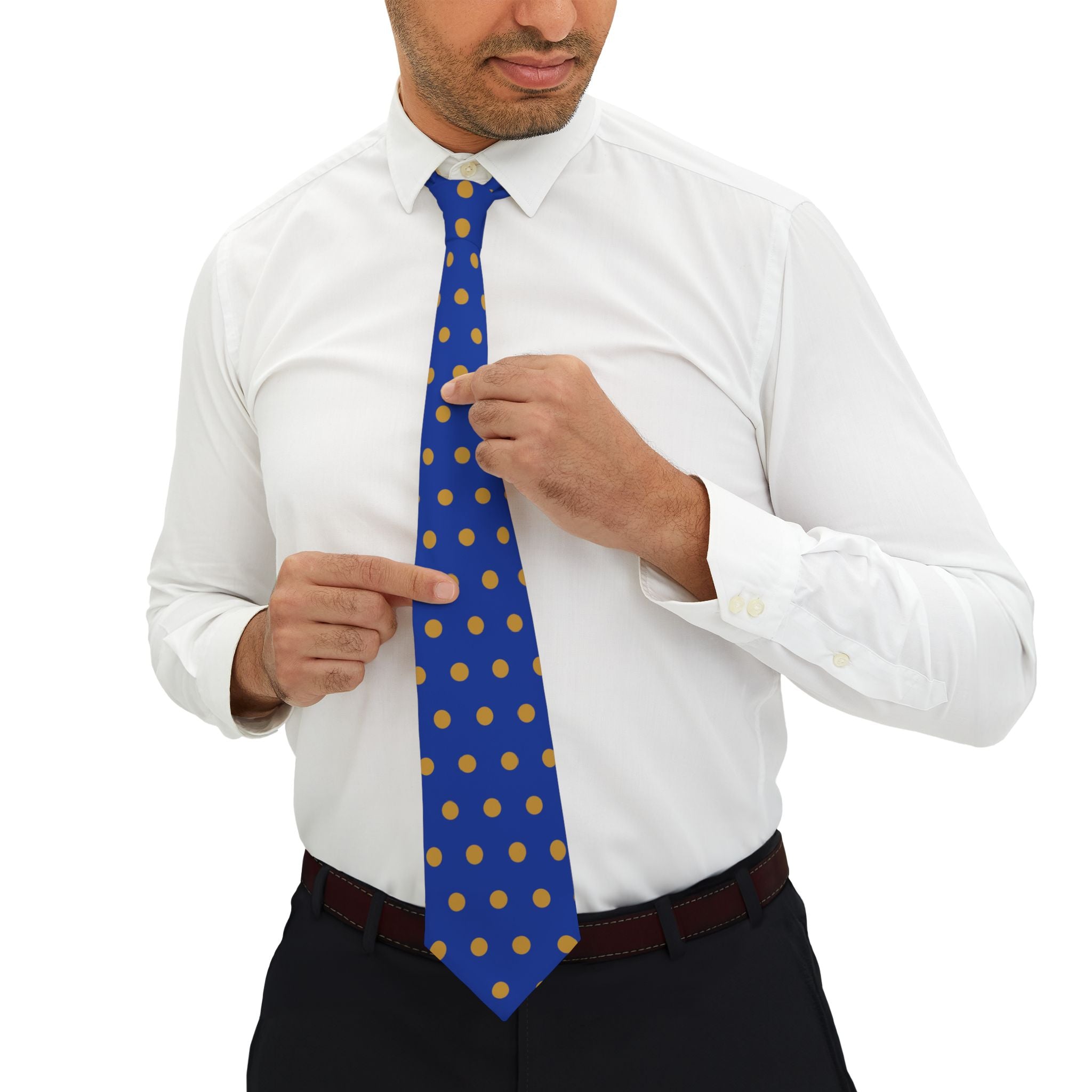Nimes Talisman Tie - Royal Blue Gold Bold Dot