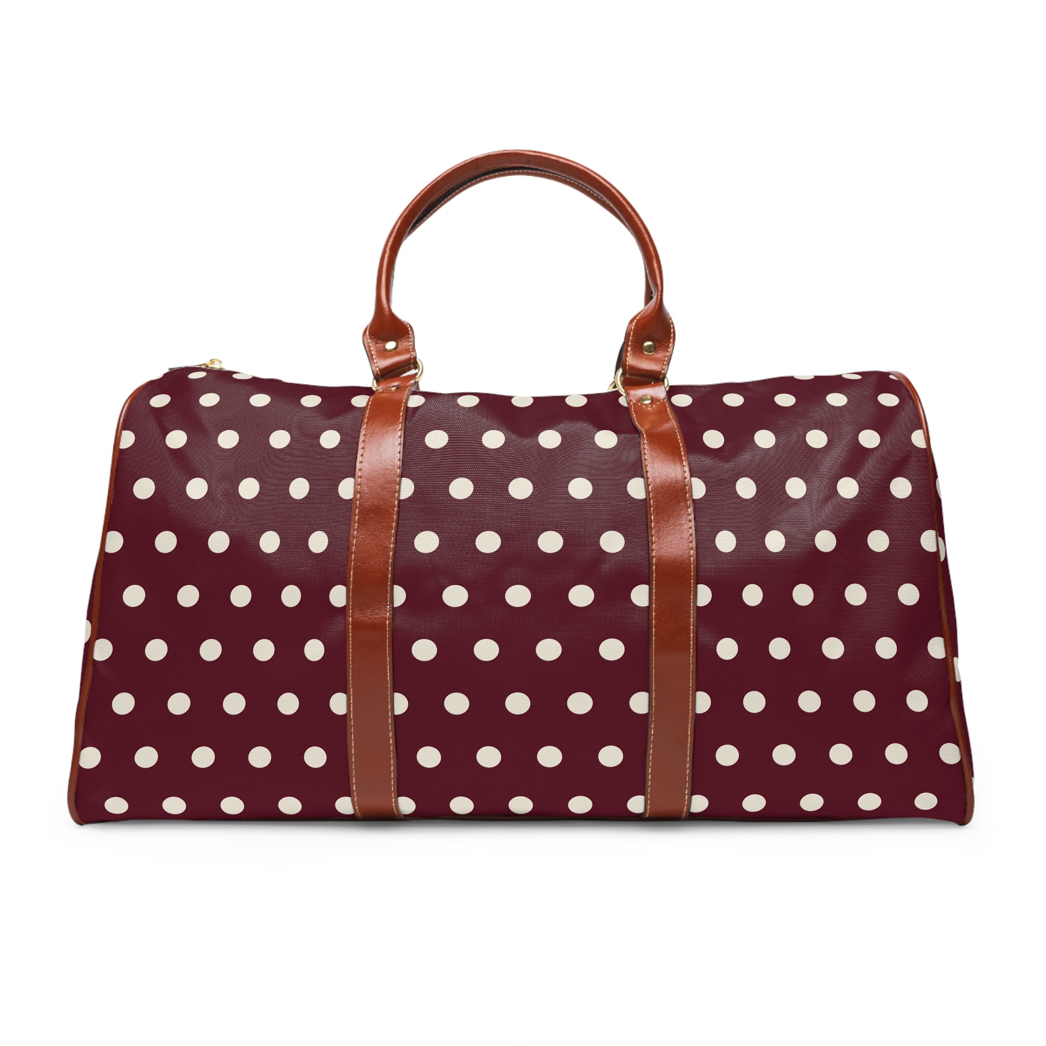 Jerez - Burgundy Cream Bold Dot Travel Bag