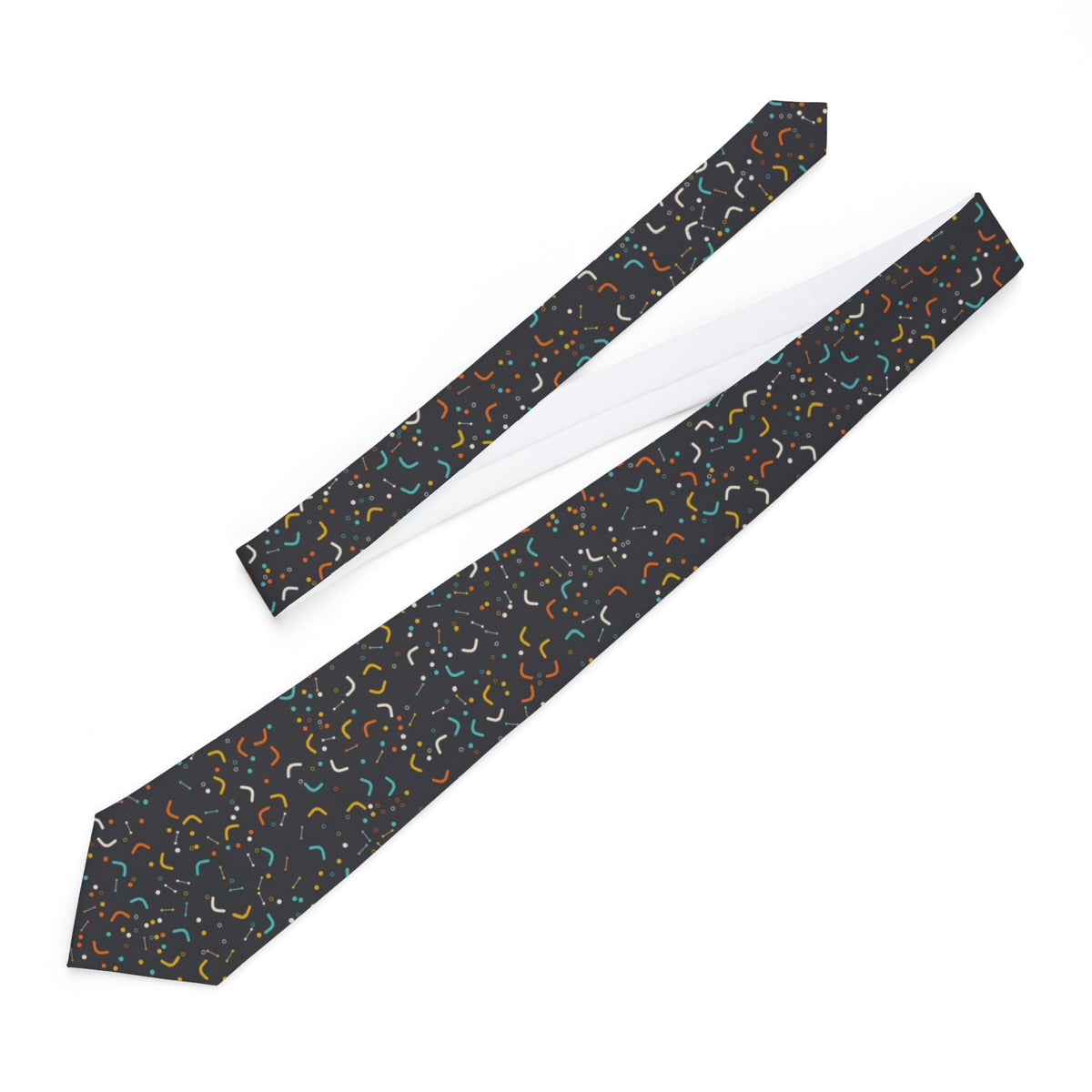 Gersdorff Satin Edition - Charcoal & Orange Boomerang Tie