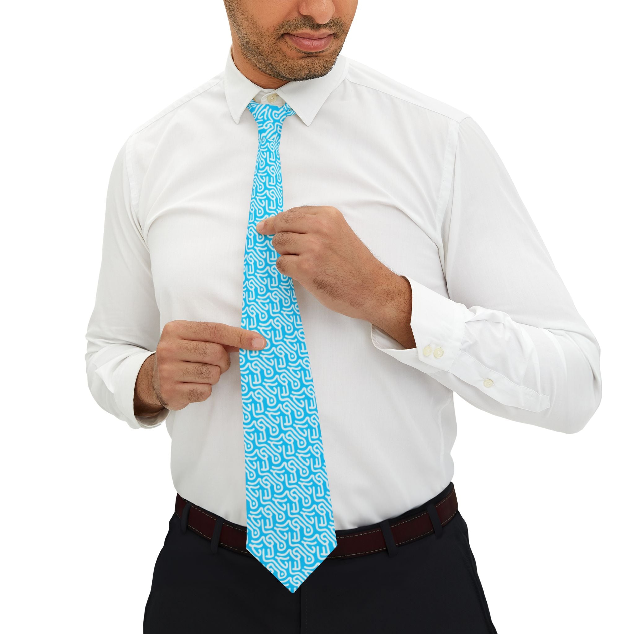 Gavre Talisman Tie - Azure Maze Flow