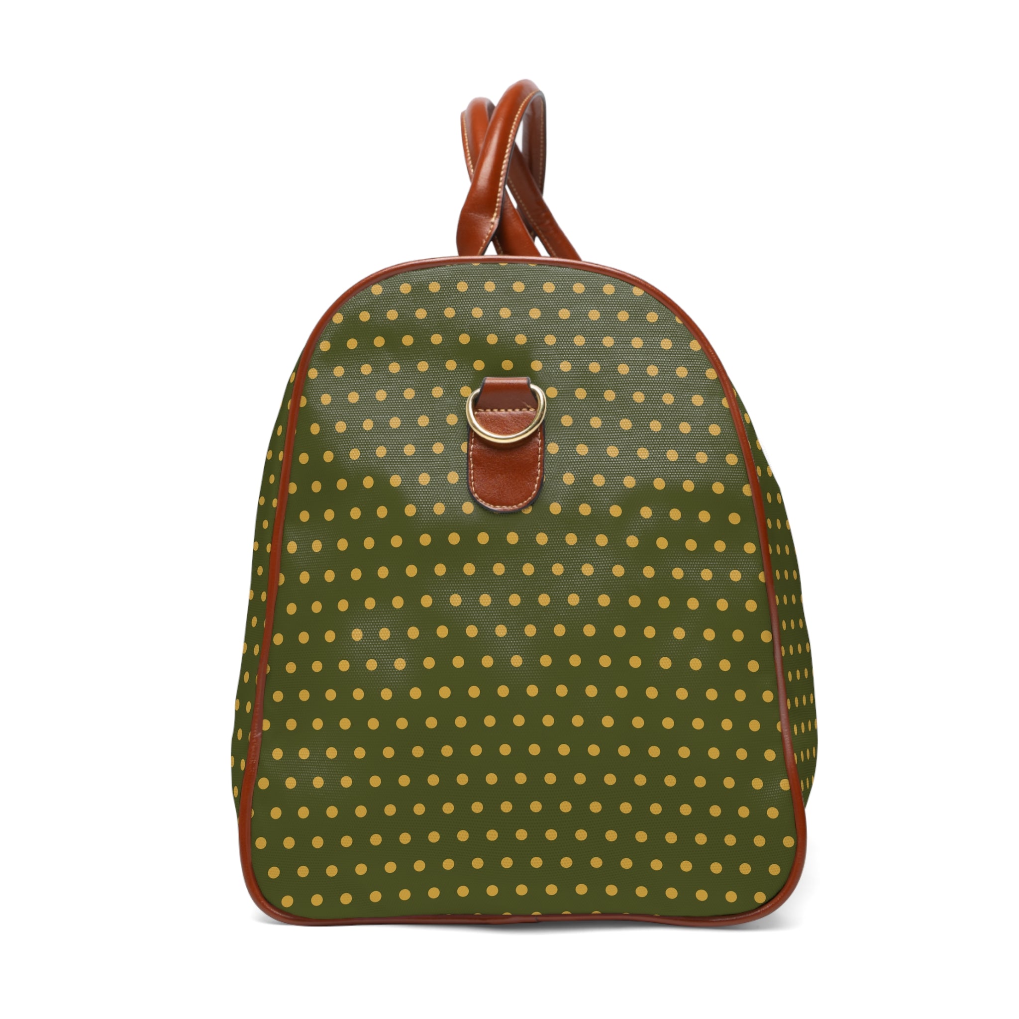 Kelso - Olive Gold Pin Dot Travel Bag