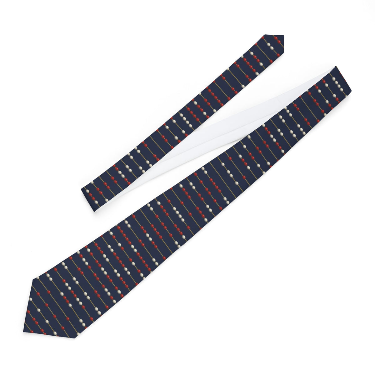 Ribbing Satin Edition - Navy & Gold Abacus Dot Tie – view 2