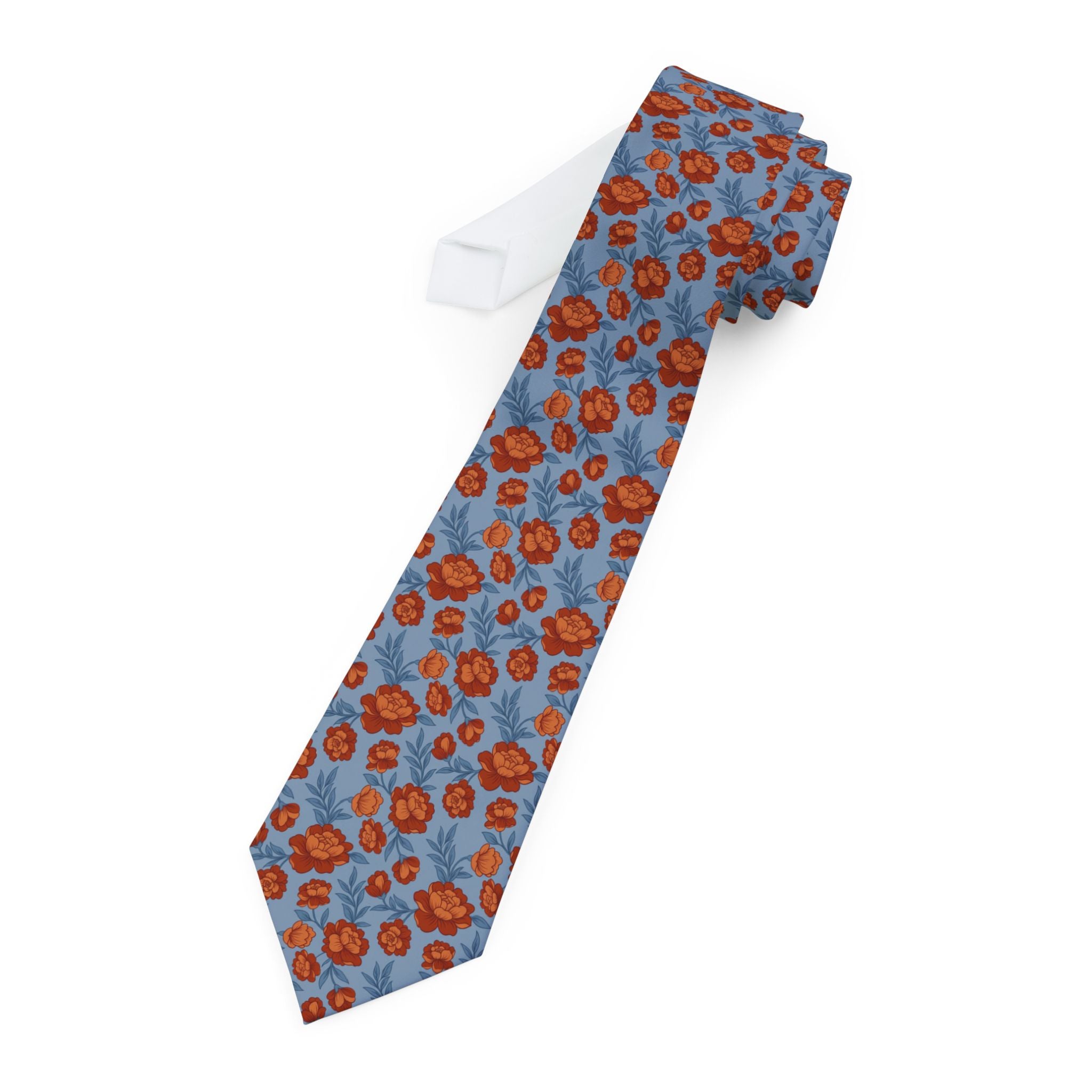 Bellagio Talisman Tie - Copper Blue Blossom
