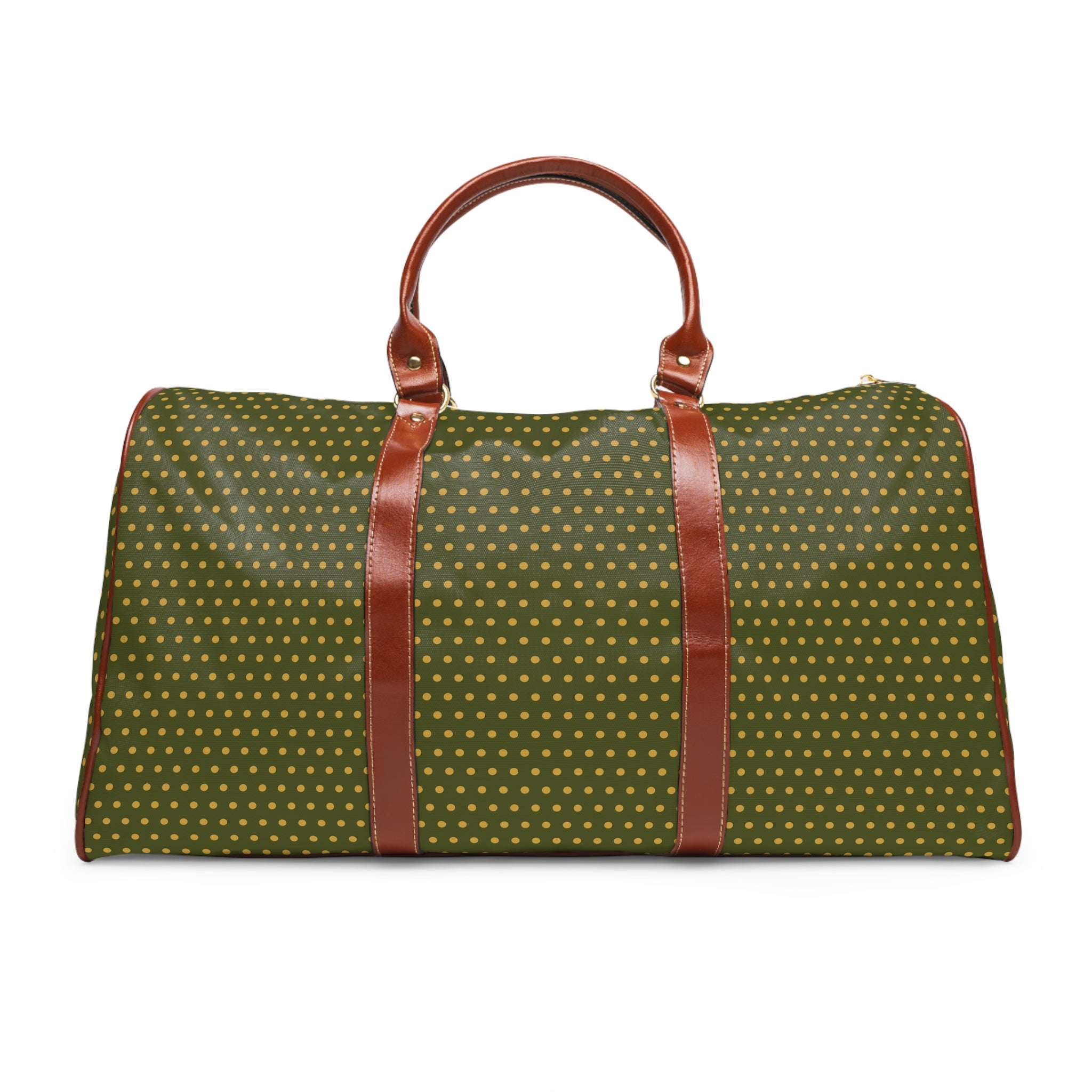 Kelso - Olive Gold Pin Dot Travel Bag