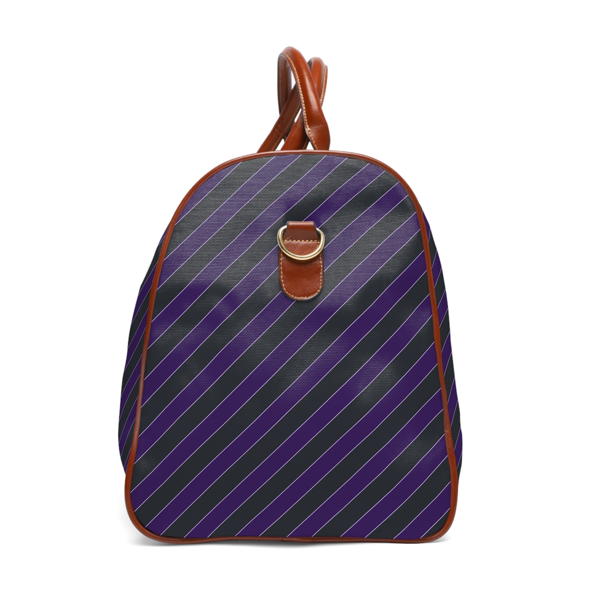 Fleurie - Purple Charcoal Club Stripe Travel Bag