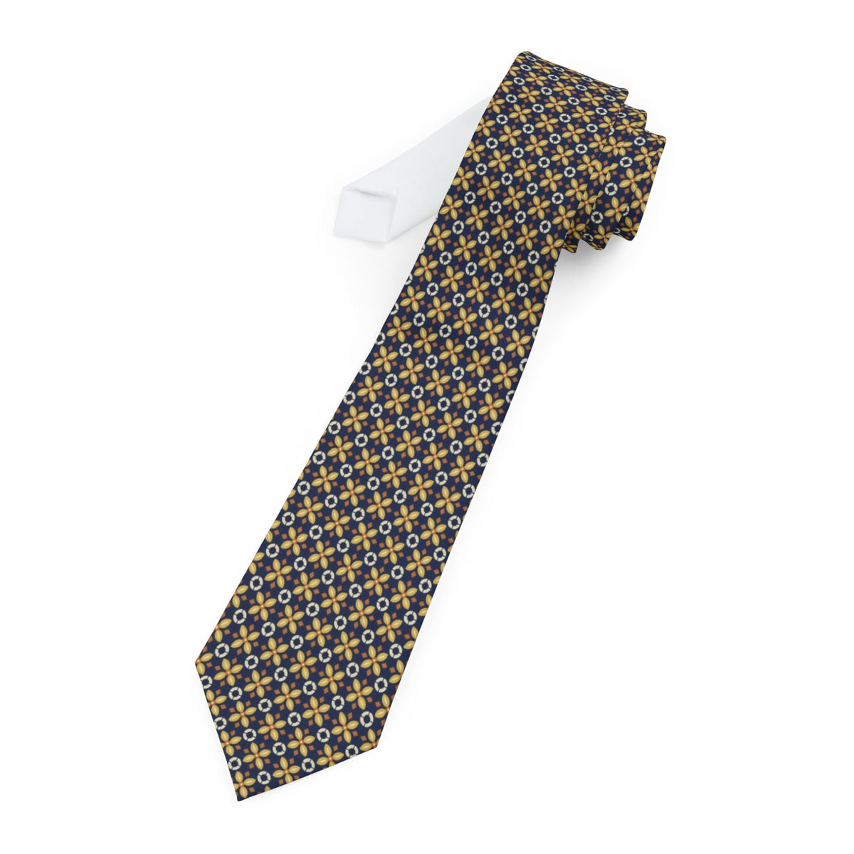 Lanckoroński Satin Edition - Navy & Gold Azulejo Tie