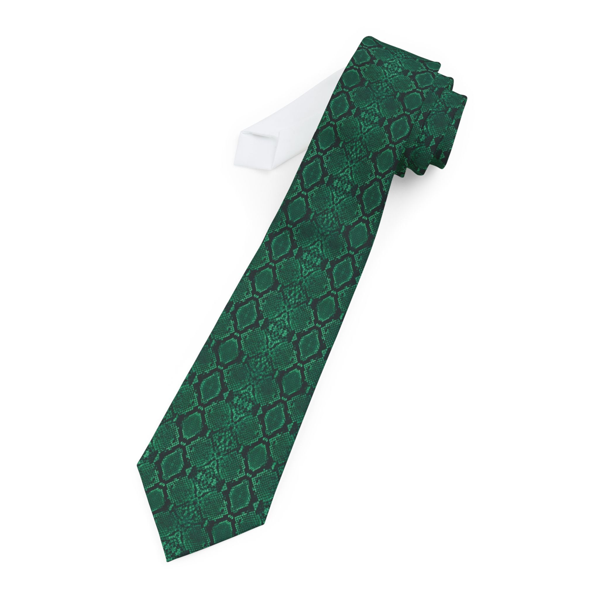 Habkern Talisman Tie - Emerald Python Snakeskin
