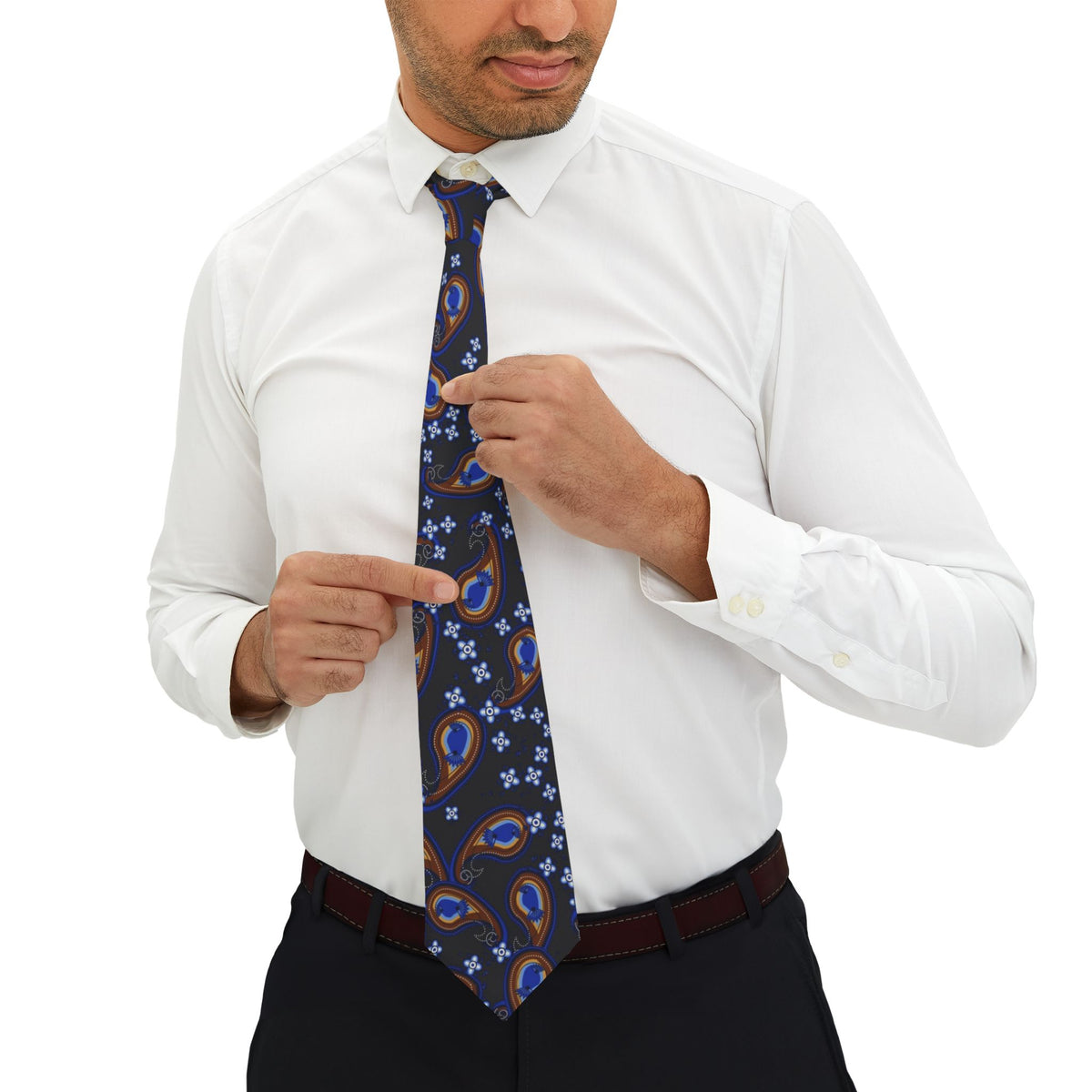 Brivio Satin Edition - Onyx & Cobalt Paisley Tie