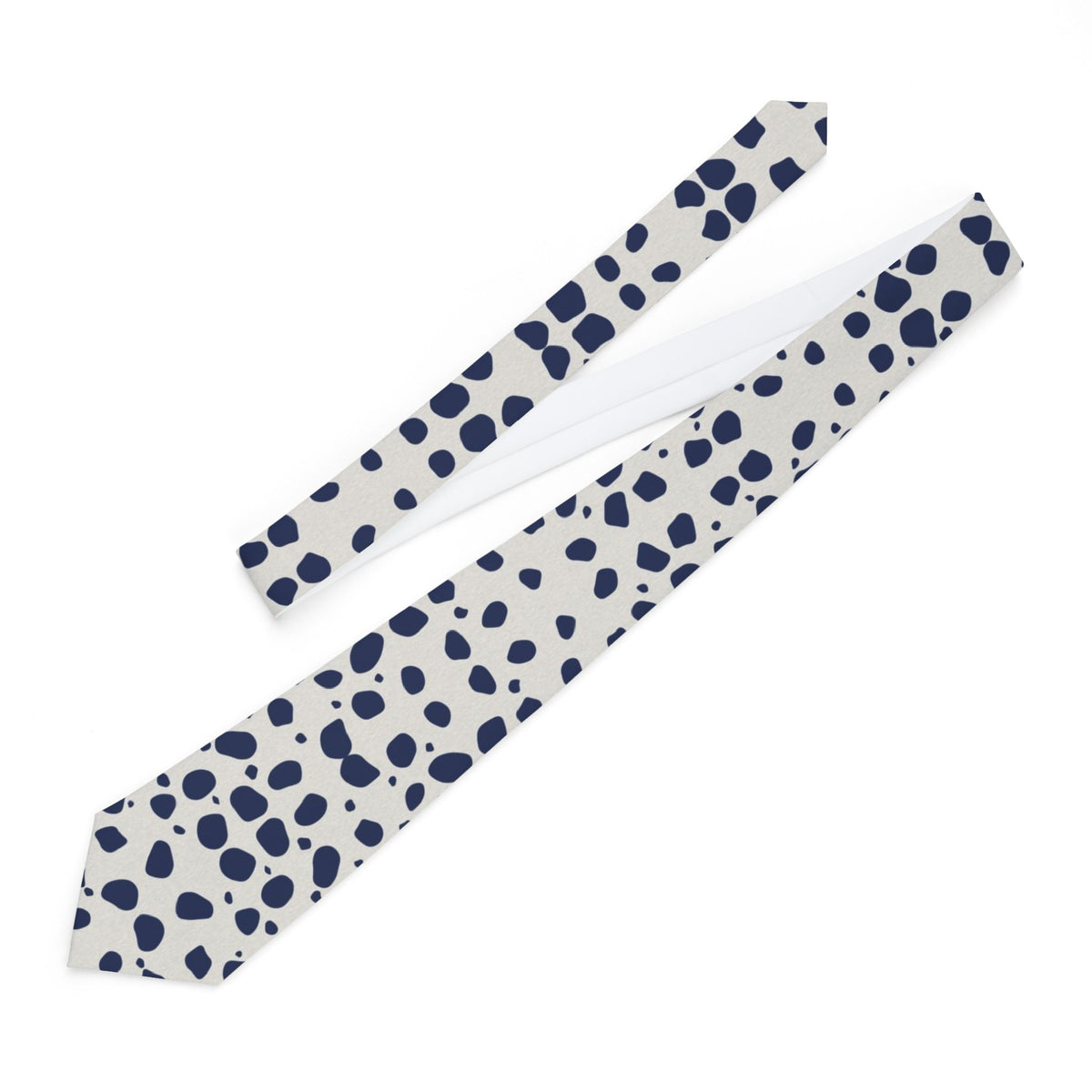 Apponyi Satin Edition - Navy & White Holstein Tie – view 2