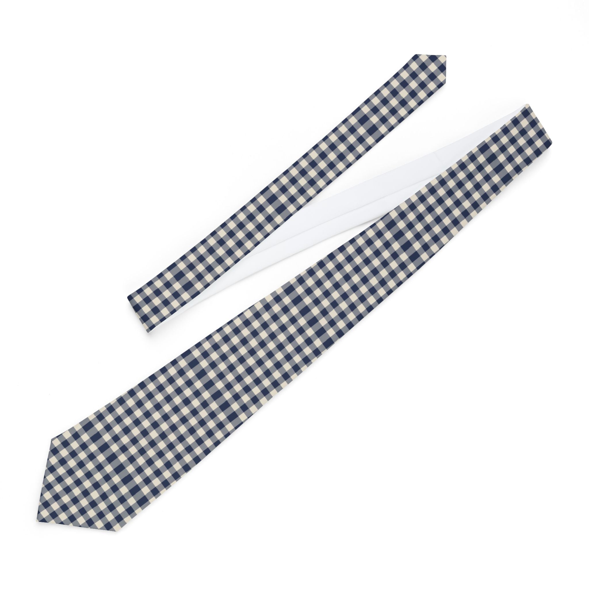 Ilonse Talisman Tie - Cream Navy Gingham