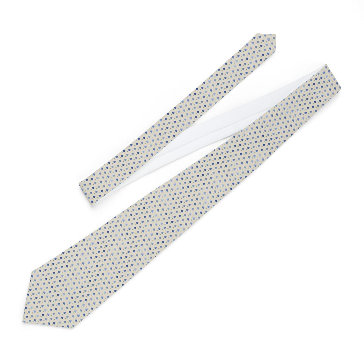 Bubna Satin Edition - Cream & Blue Speedwell Tie