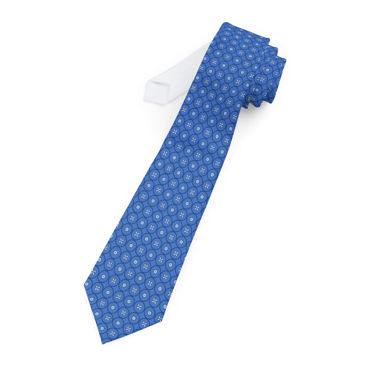 Menzingen Talisman Tie - Blue Floral Mosaic