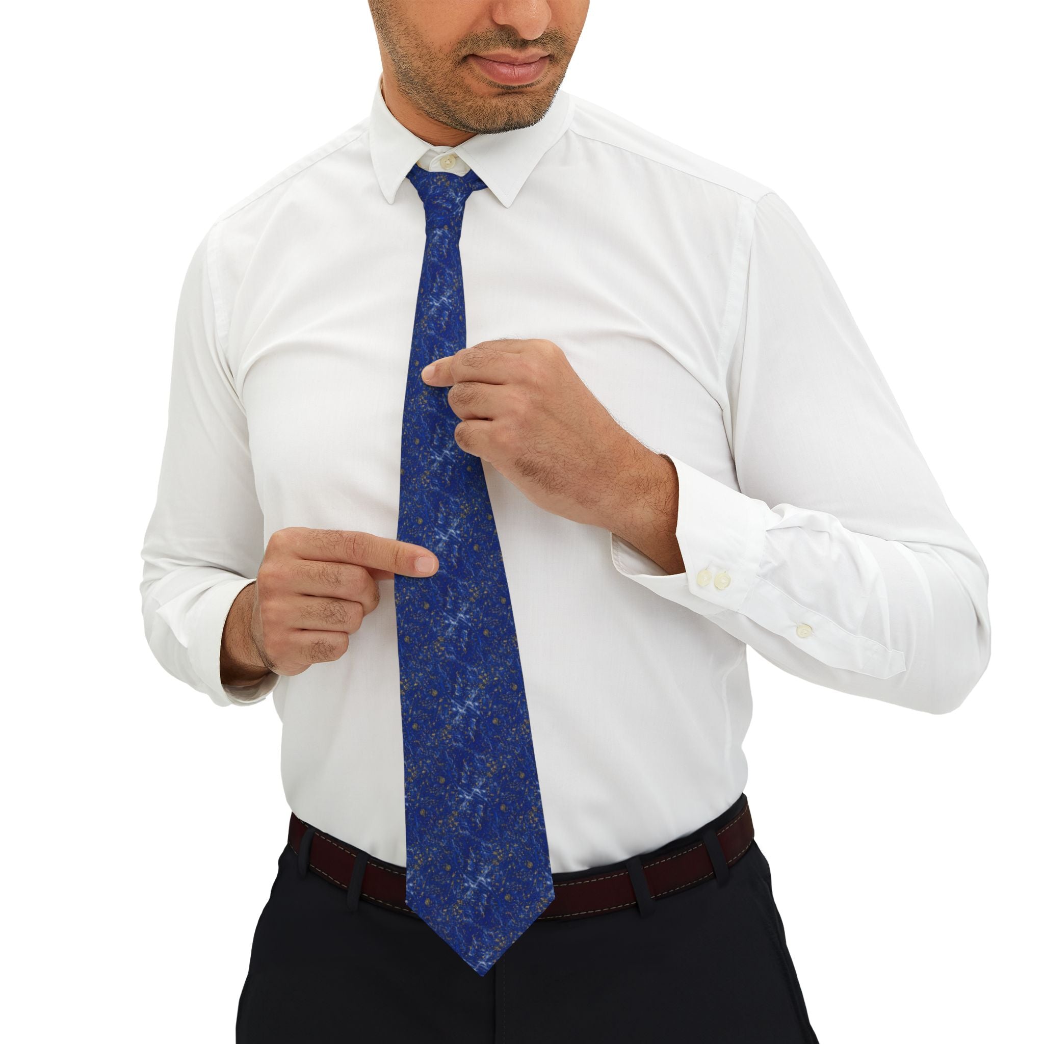 Murren Talisman Tie - Lapis Lazuli Gold Fleck