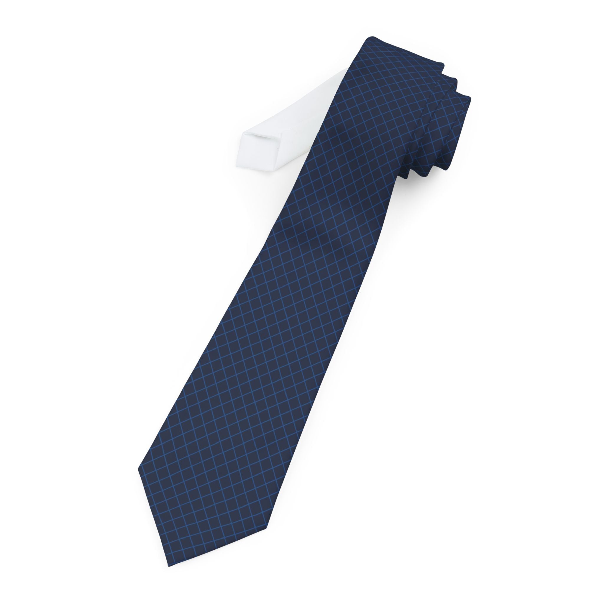 Domodossola Talisman Tie - Navy Blue Herringbone
