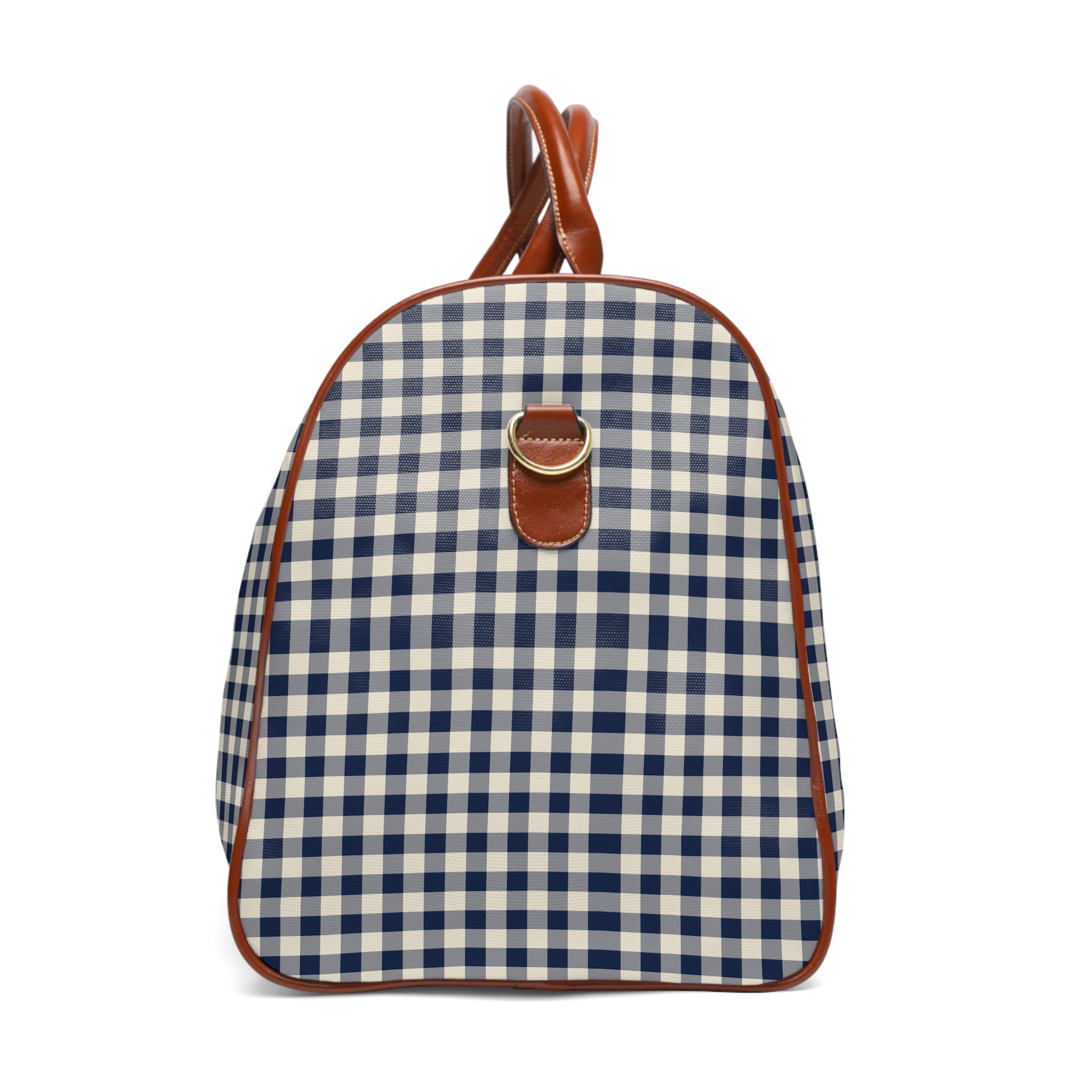 Ilonse - Cream Navy Gingham Travel Bag