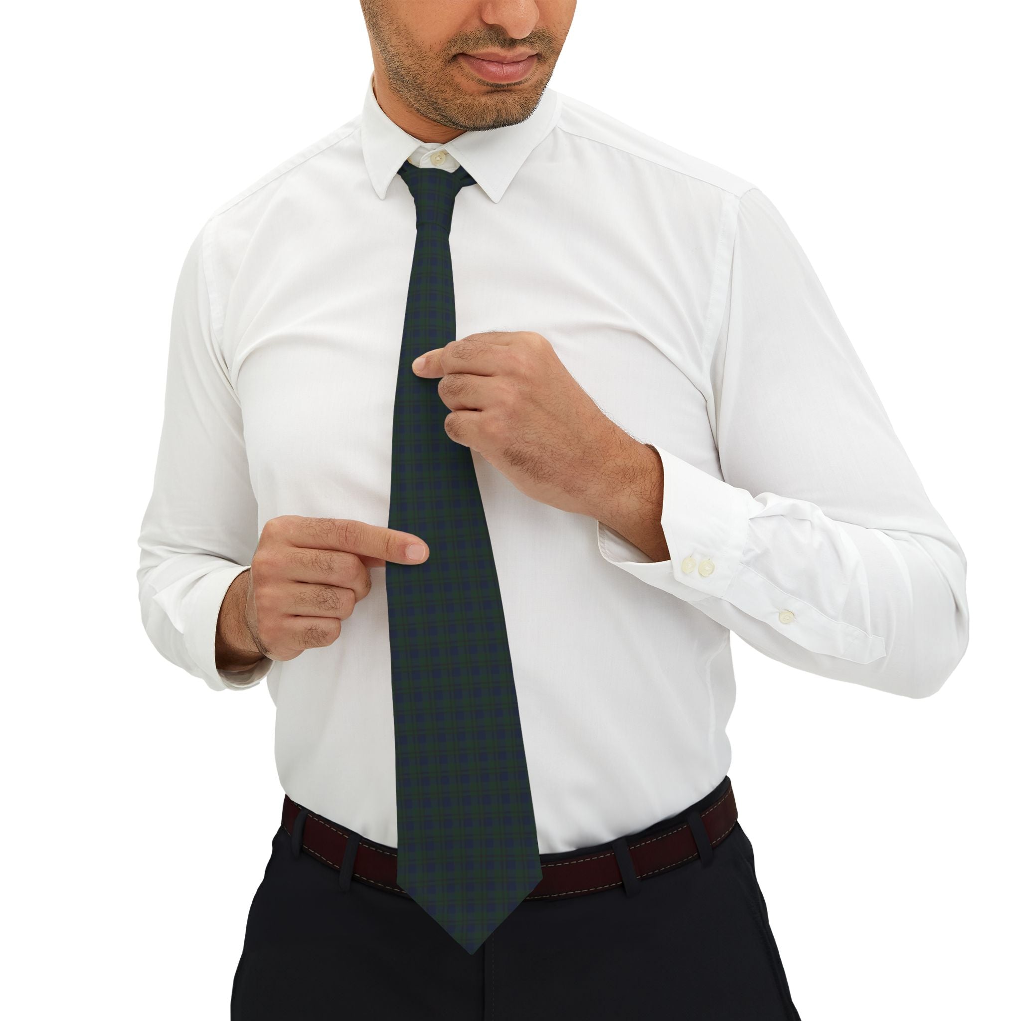 Guarda Talisman Tie - Blackwatch Navy Green Tartan