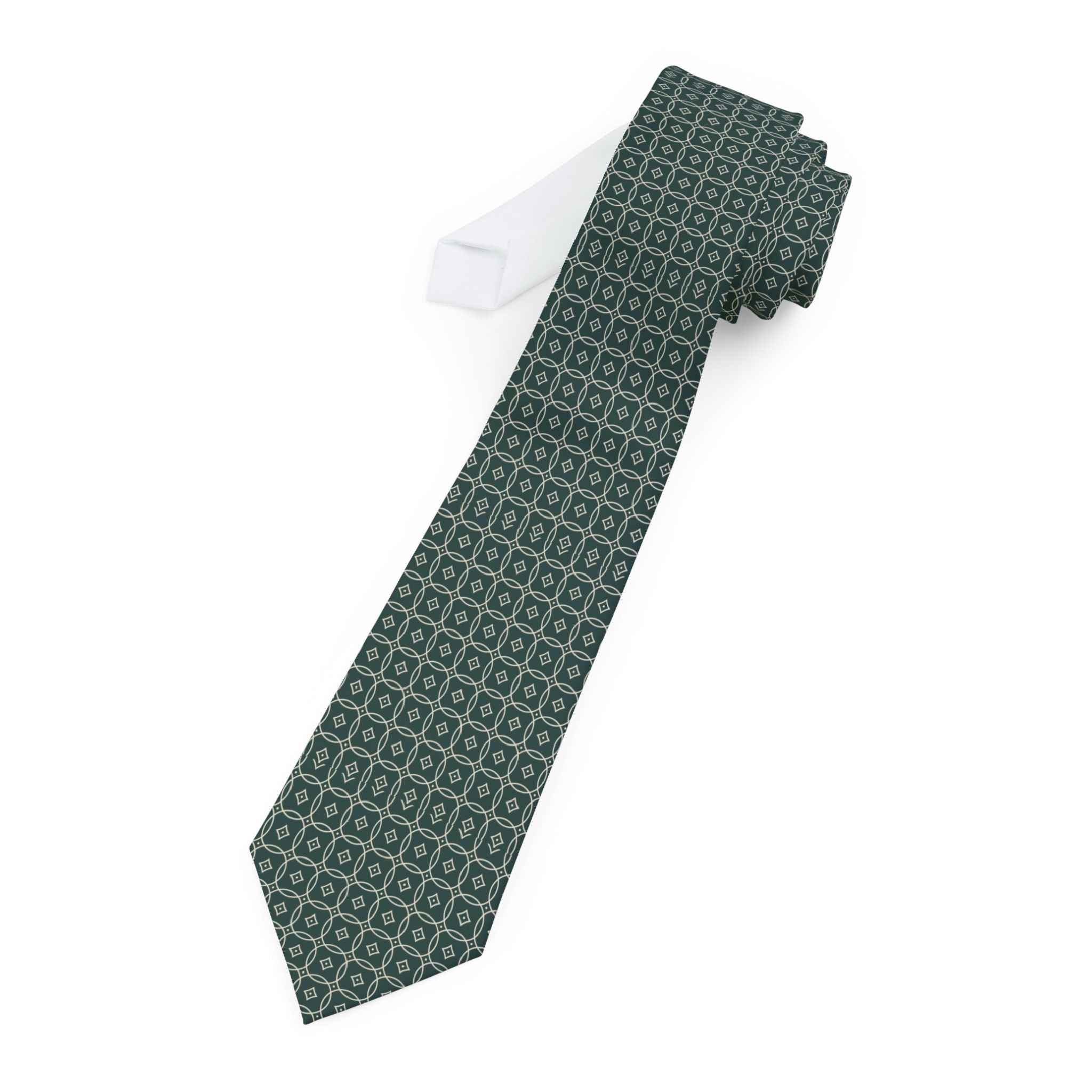 Verres Talisman Tie - Green Beige Trellis