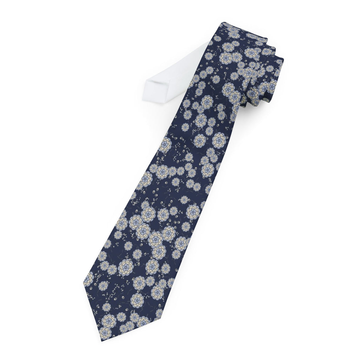 Bentinck Satin Edition - Navy & Ivory Vintage Peony Tie