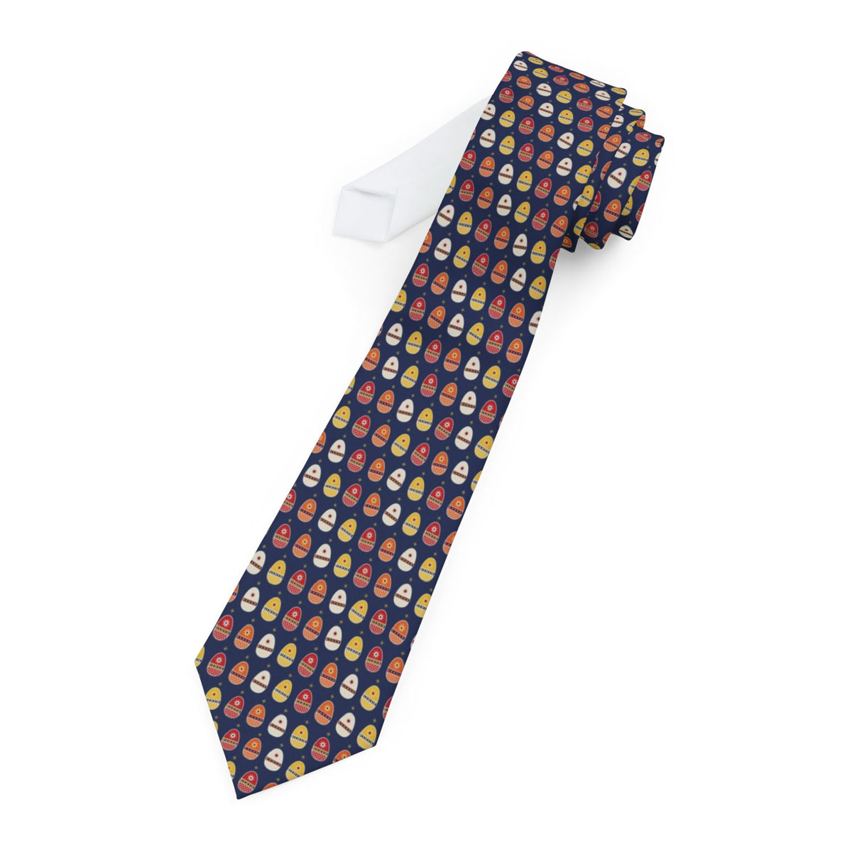 Rosenstand Satin Edition - Navy Multicolor Pysanka Egg Tie