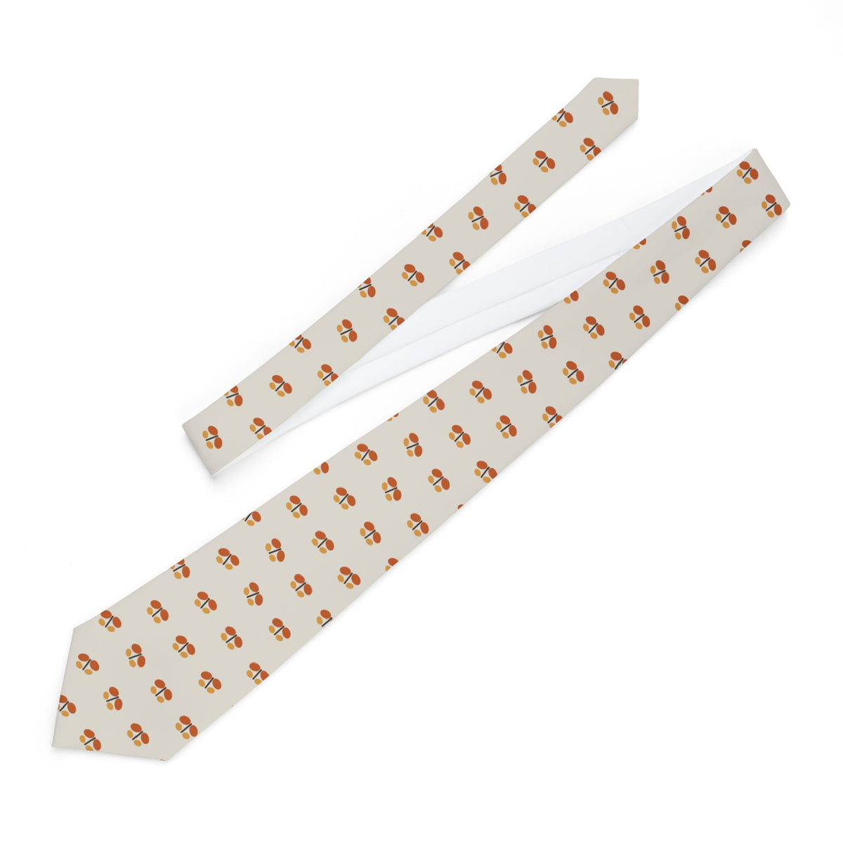 Lesa Talisman Tie - Monarch Butterfly Cream