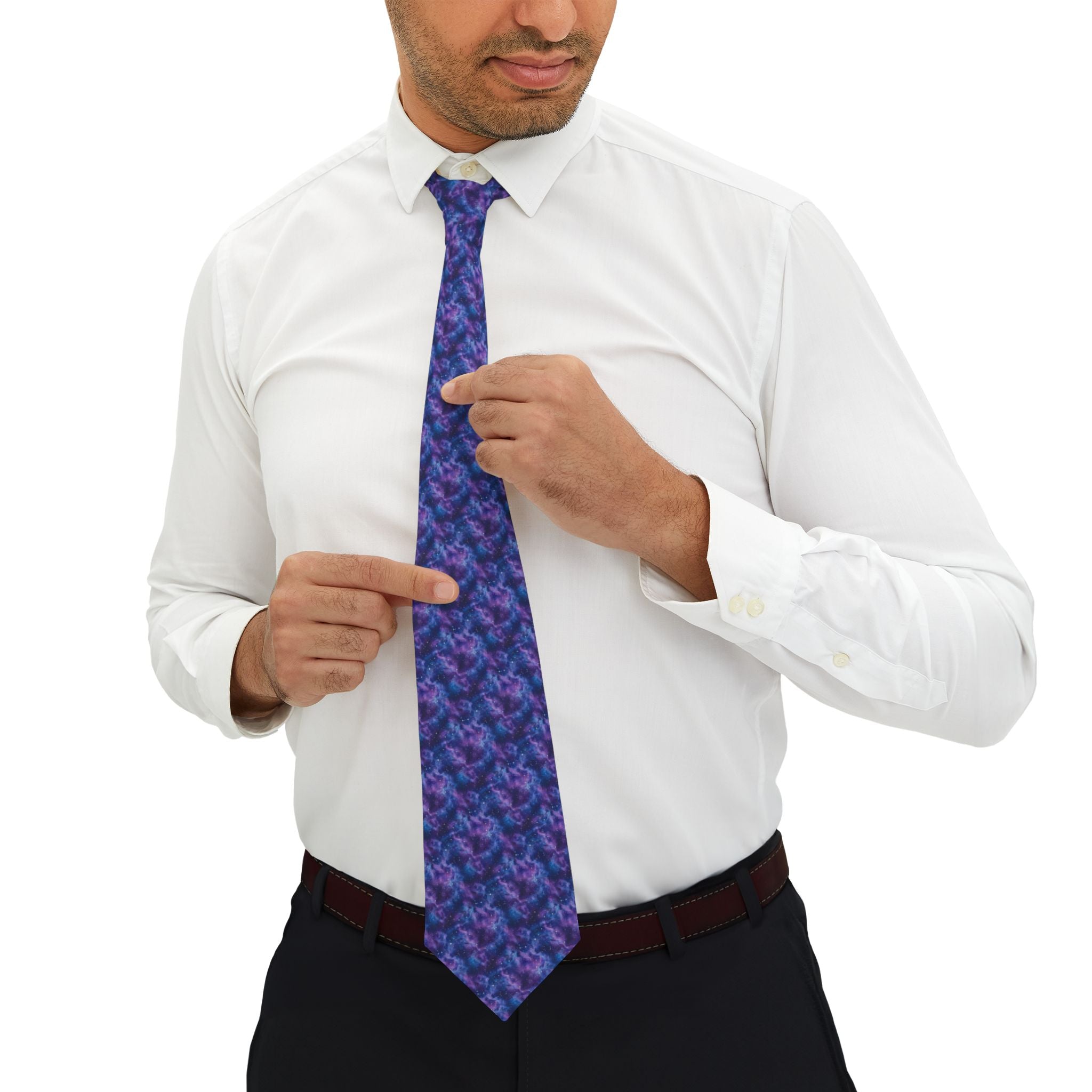 Lenk Talisman Tie - Violet Nebula Cloud