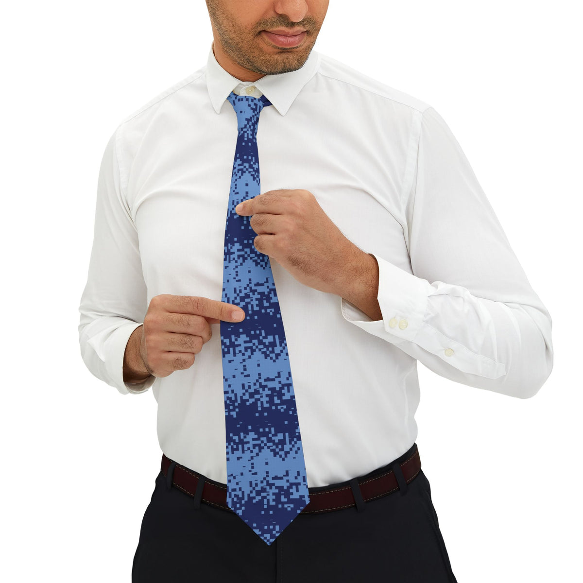 Romont Talisman Tie - Pixel Fade Checker