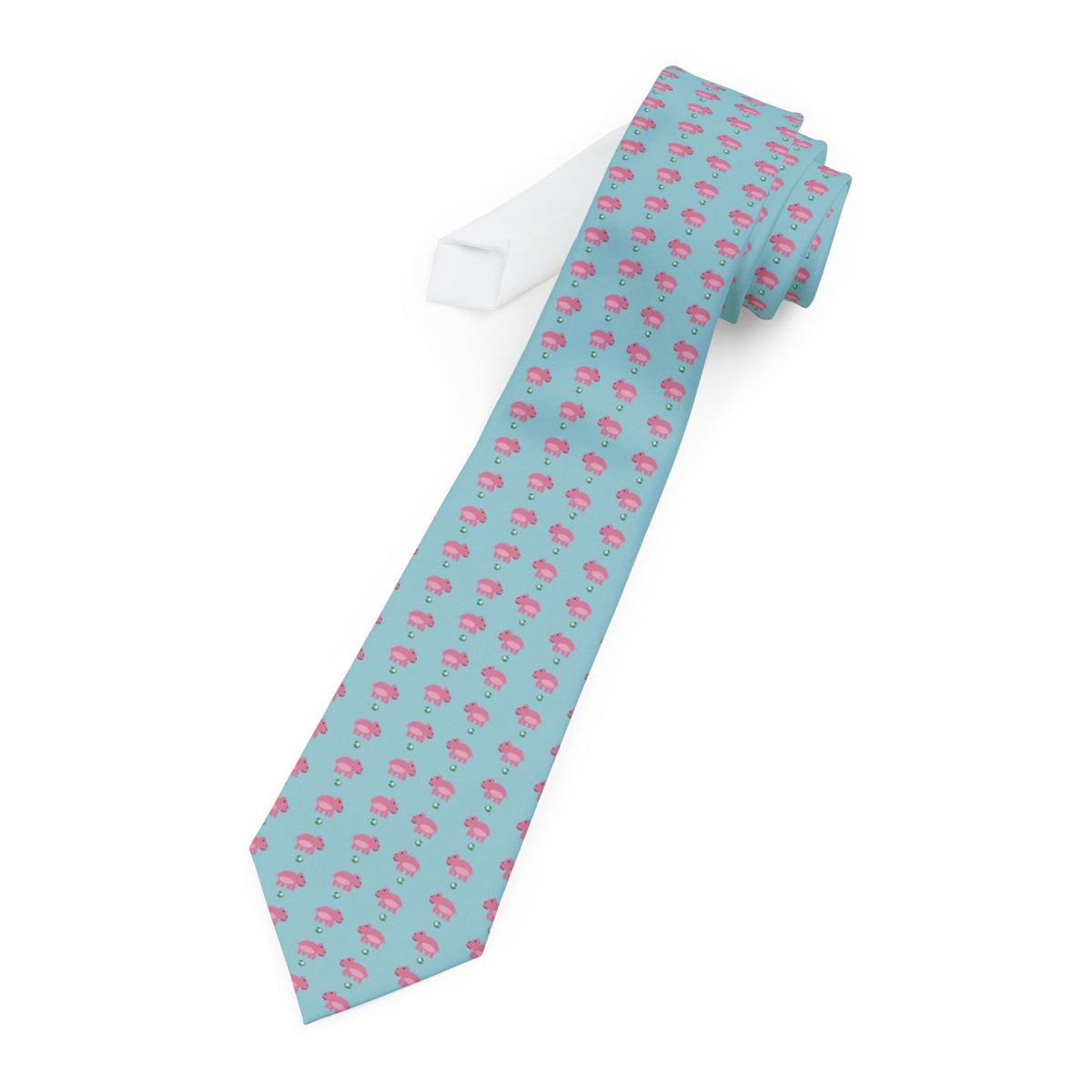 Hardegg Satin Edition - Aqua & Pink Hippo Tie