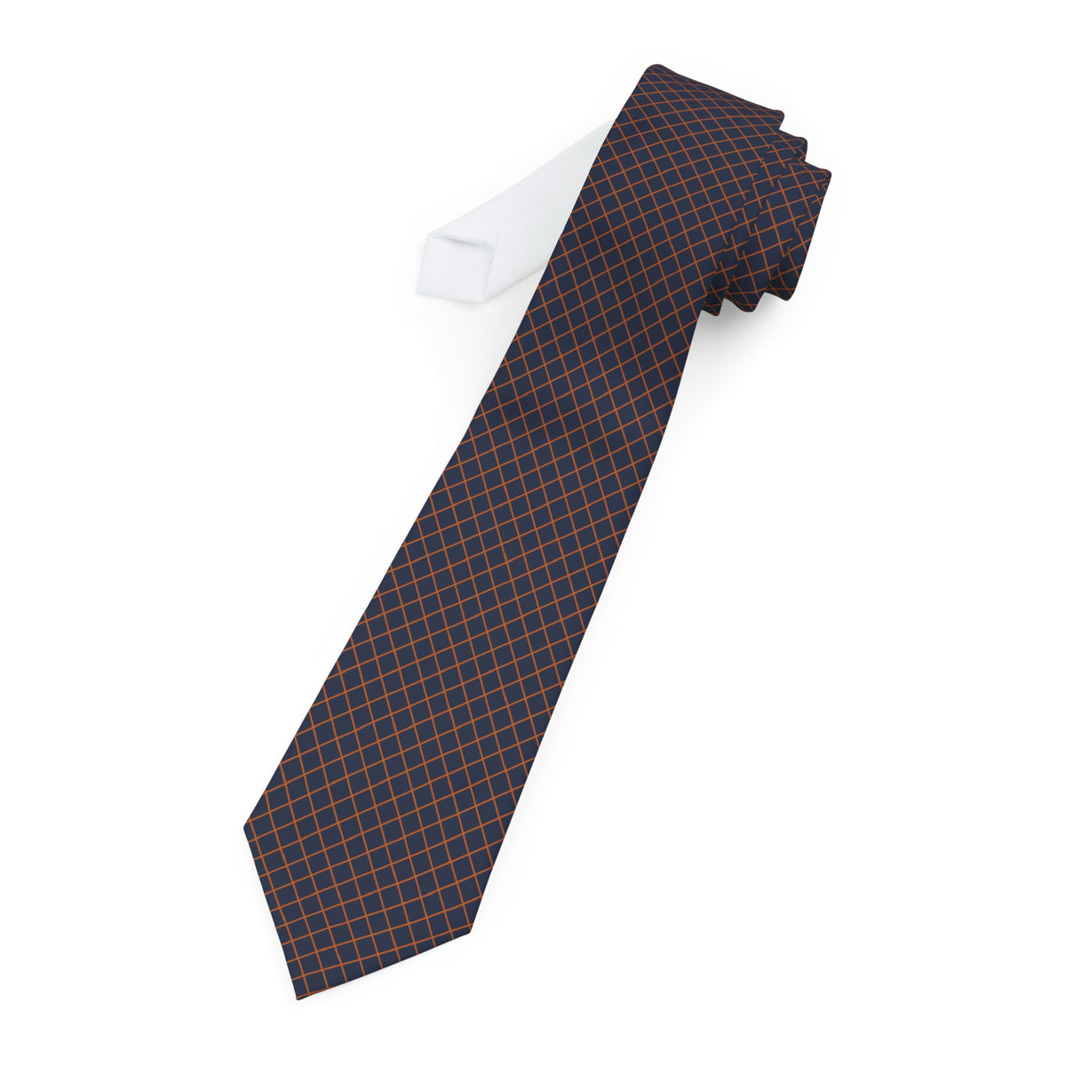 Arolo Talisman Tie - Navy Orange Herringbone