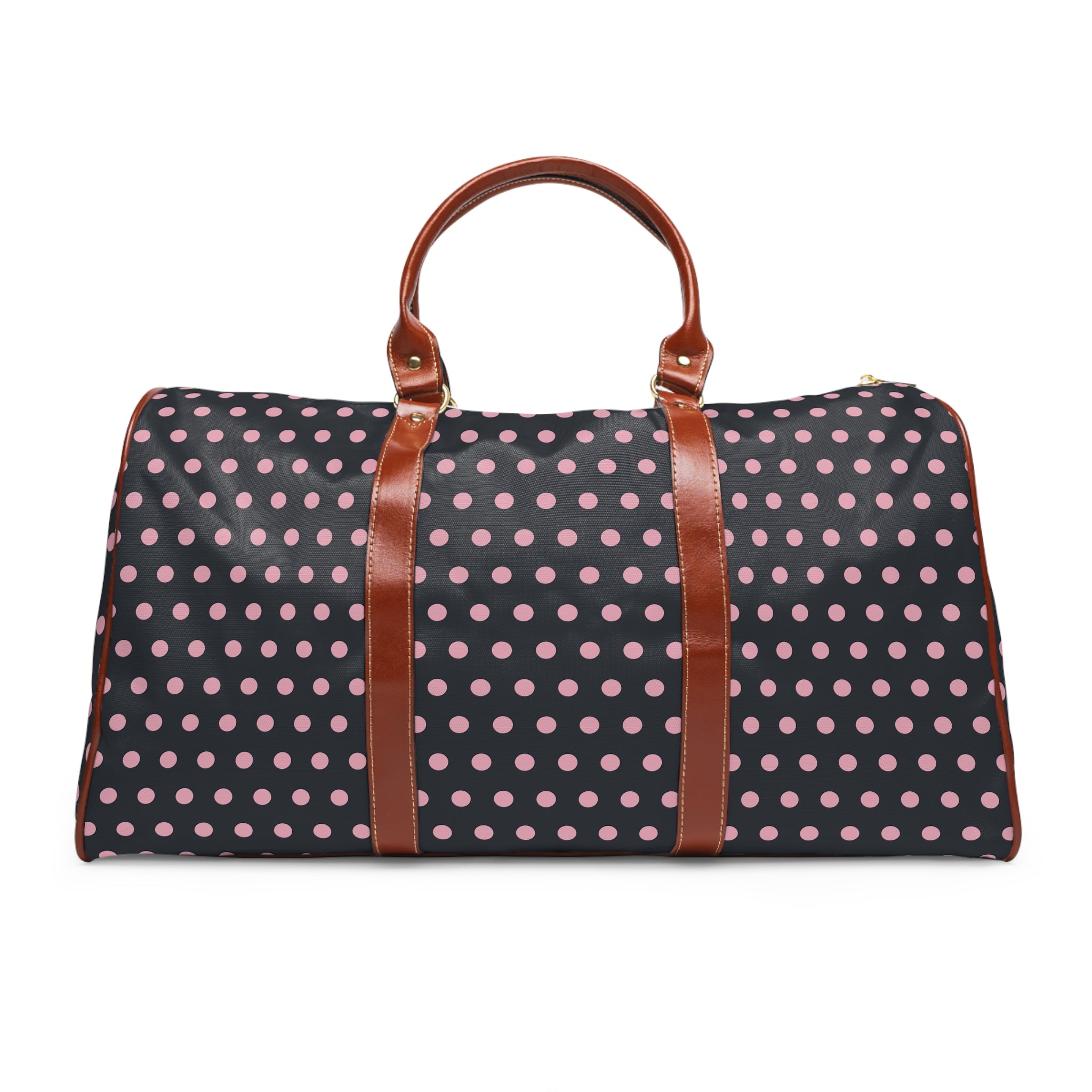 Bergerac - Charcoal Pink Polka Dot Travel Bag
