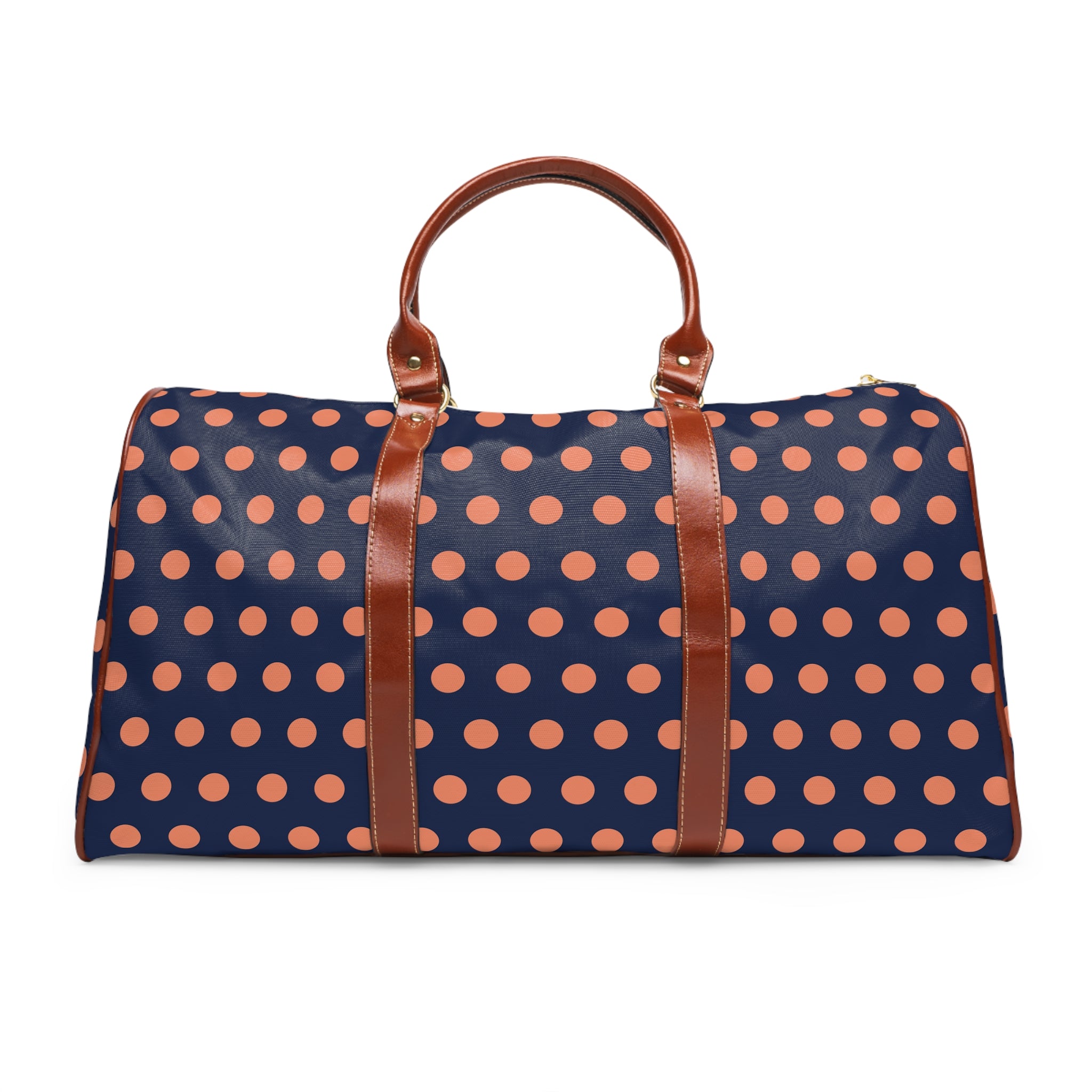 Vernazza - Navy Coral Bold Dot Travel Bag