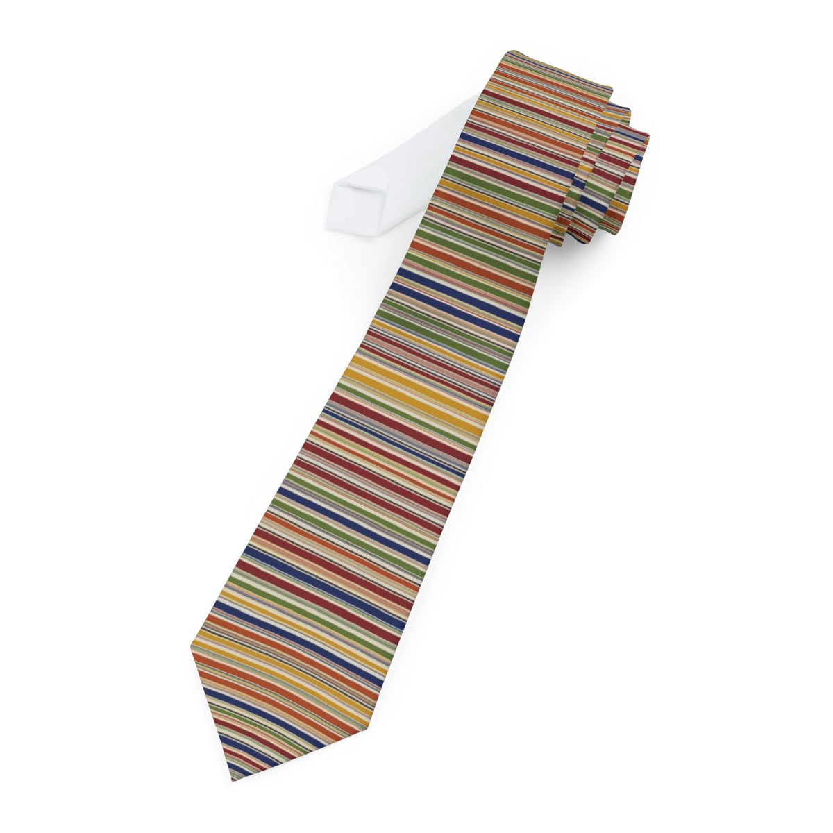 Viffert Satin Edition - Cream & Rust Bayadere Stripe Tie