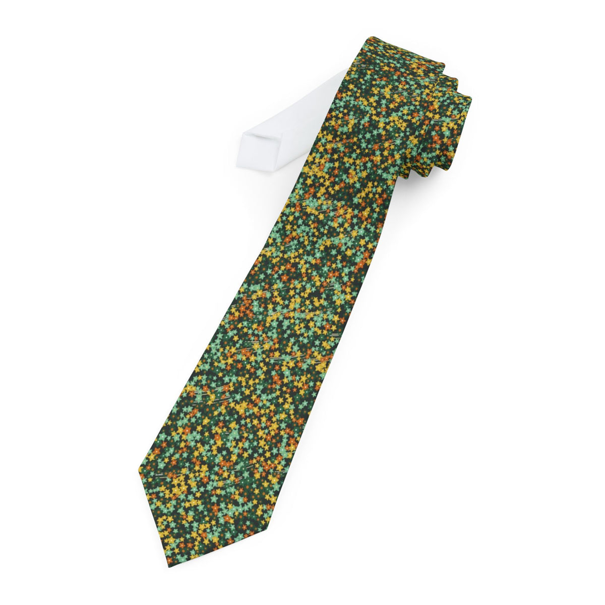 de Castelnau Satin Edition - Forest & Saffron Floral Tie