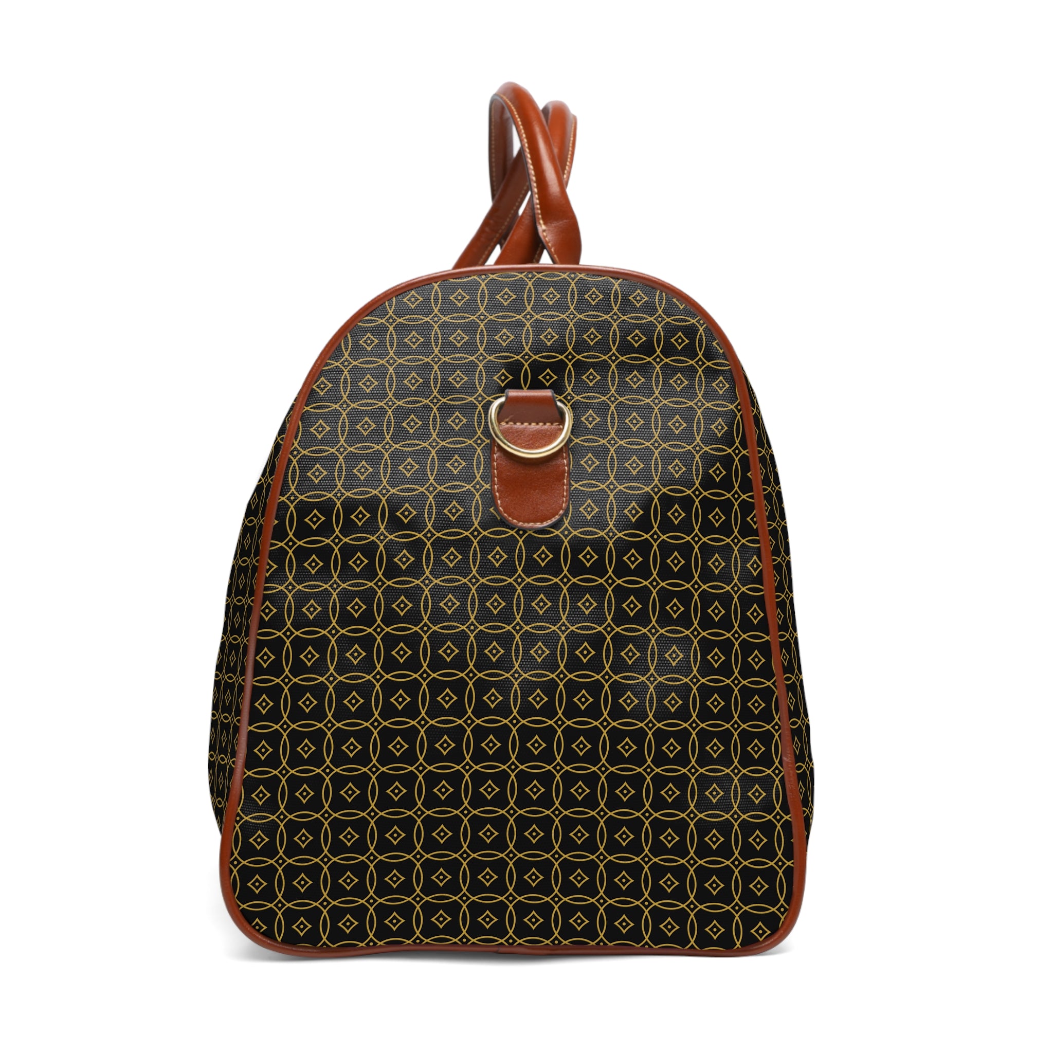 Barcelonnette - Black Gold Circle Trellis Travel Bag